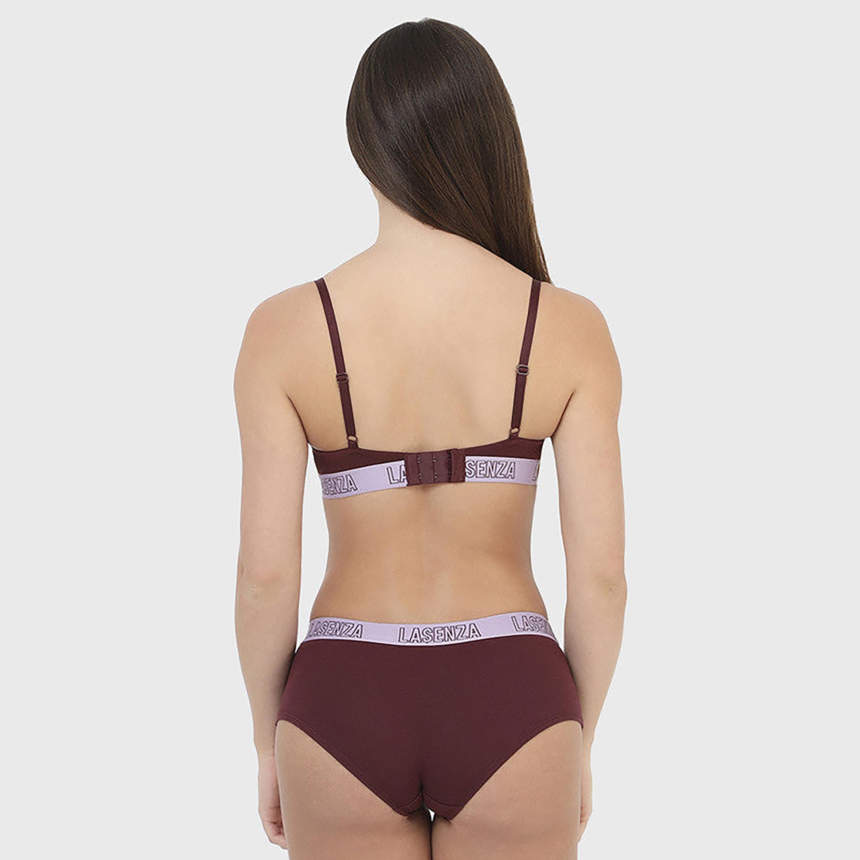 La Senza Medium Coverage Maroon Women's Boyshort Panties-women-clothing-lingerie-panties-image-3
