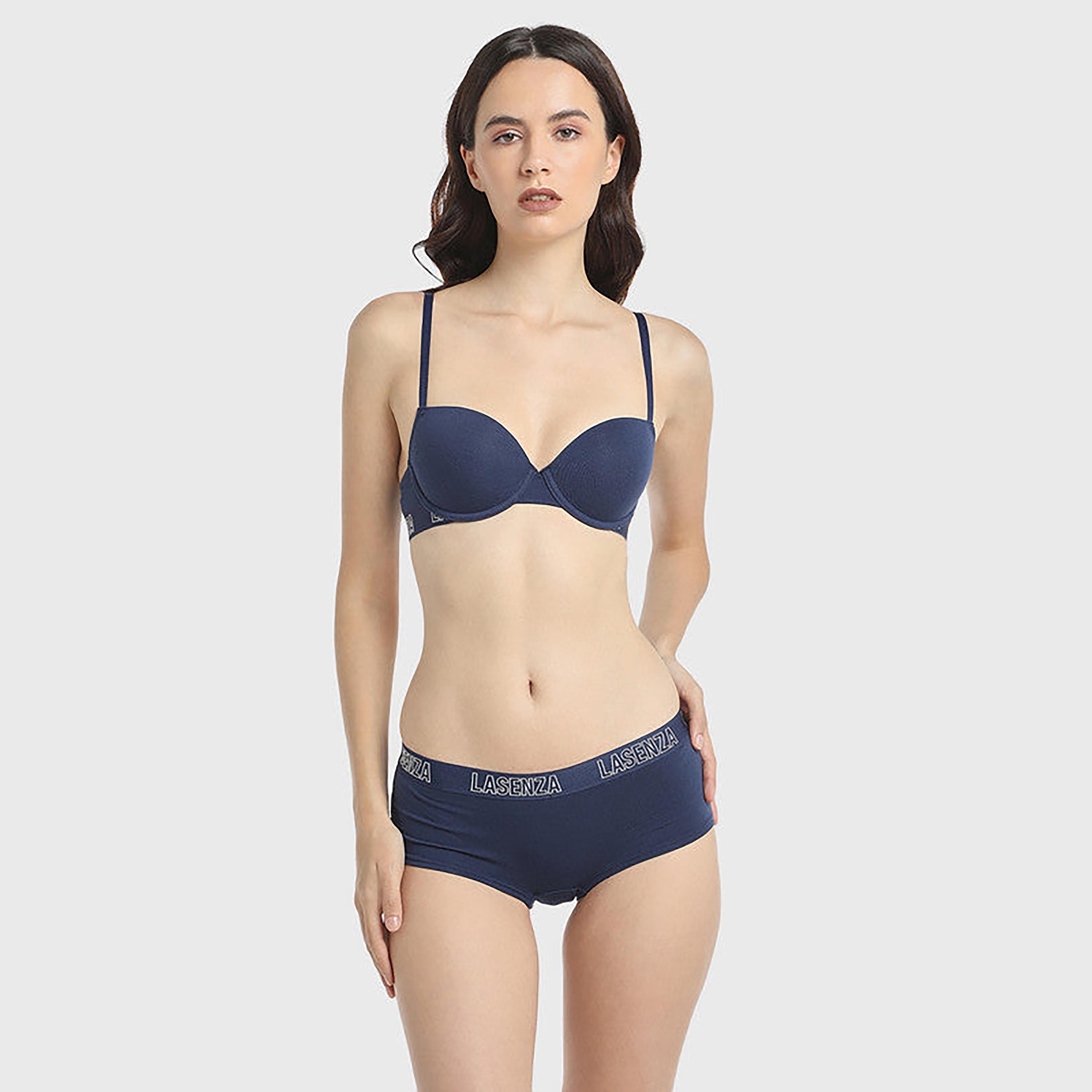 La Senza Medium Coverage Dark Navy Women's Boyshort Panties-women-clothing-lingerie-panties-image-2