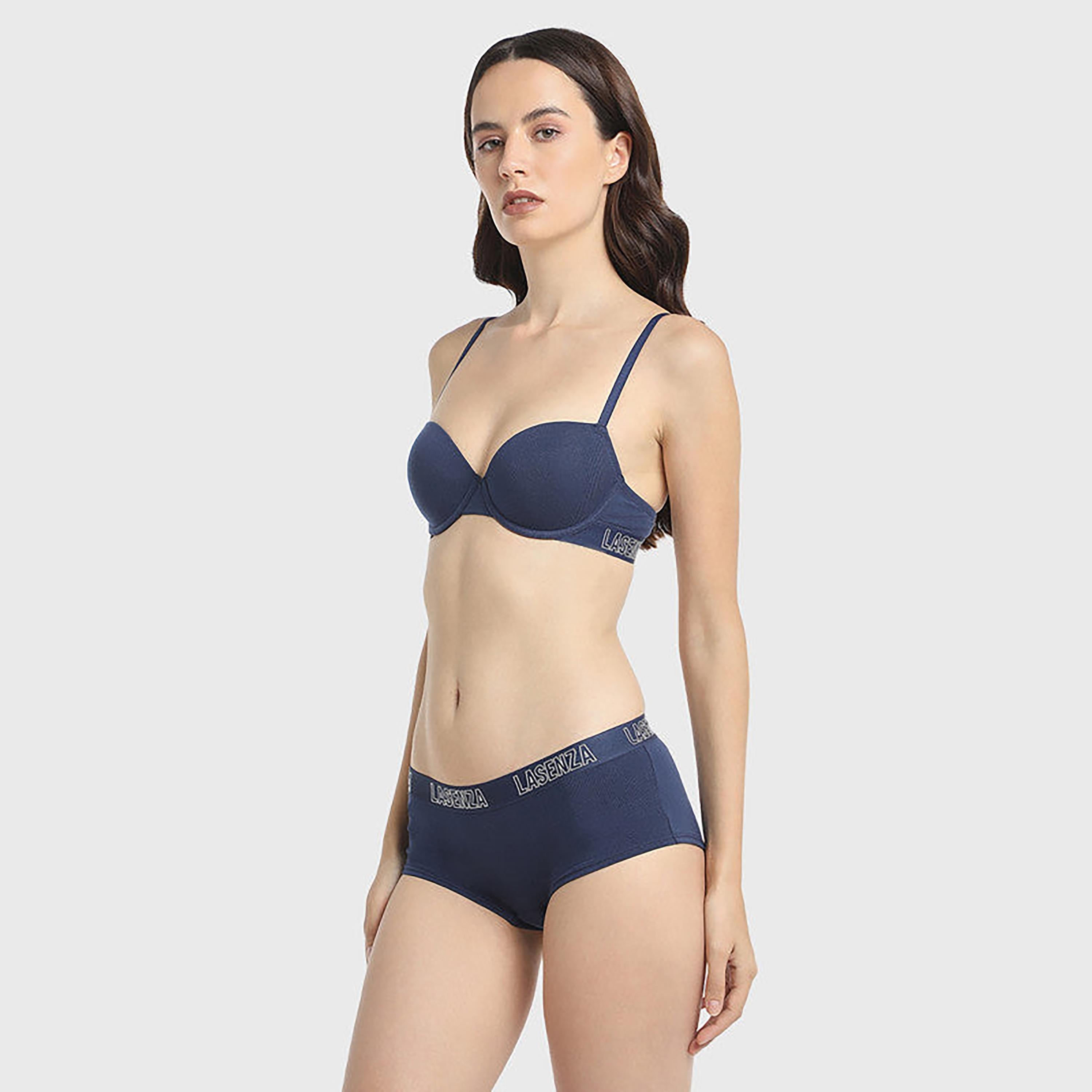 La Senza Medium Coverage Dark Navy Women's Boyshort Panties-women-clothing-lingerie-panties-image-3