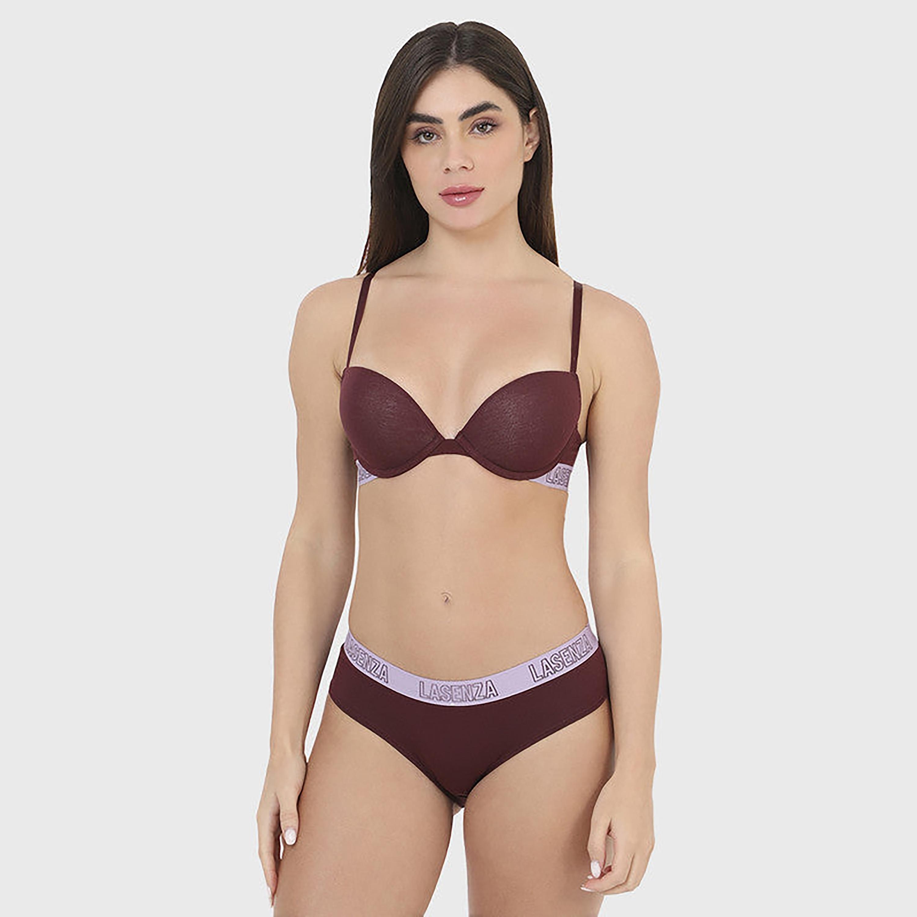 La Senza Medium Coverage Maroon Women's Hipster-women-clothing-lingerie-panties-image-2