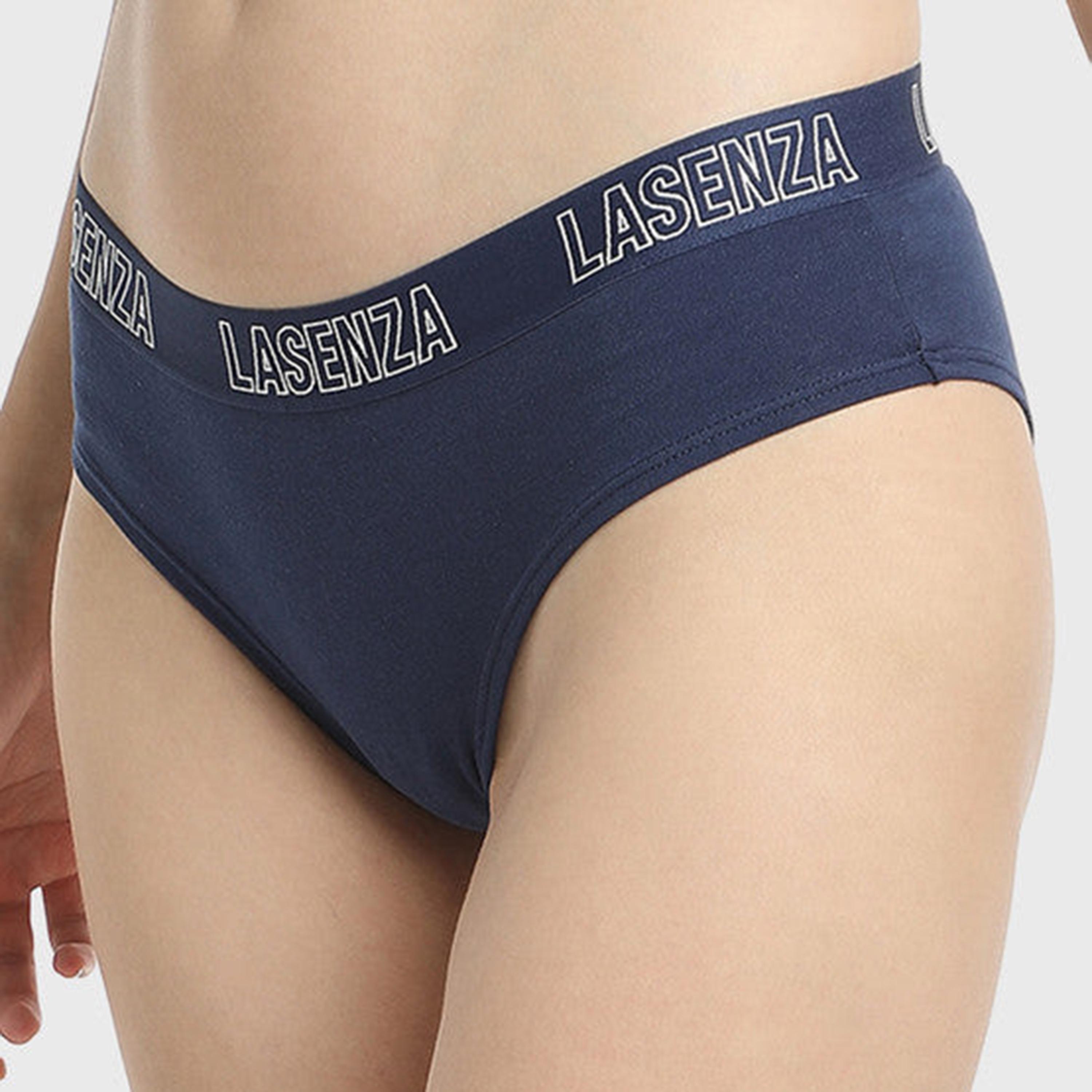 لا سينزا تغطية متوسطة اللون بلون كحلي داكن للنساء الهيبستر-women-clothing-lingerie-panties-image-4