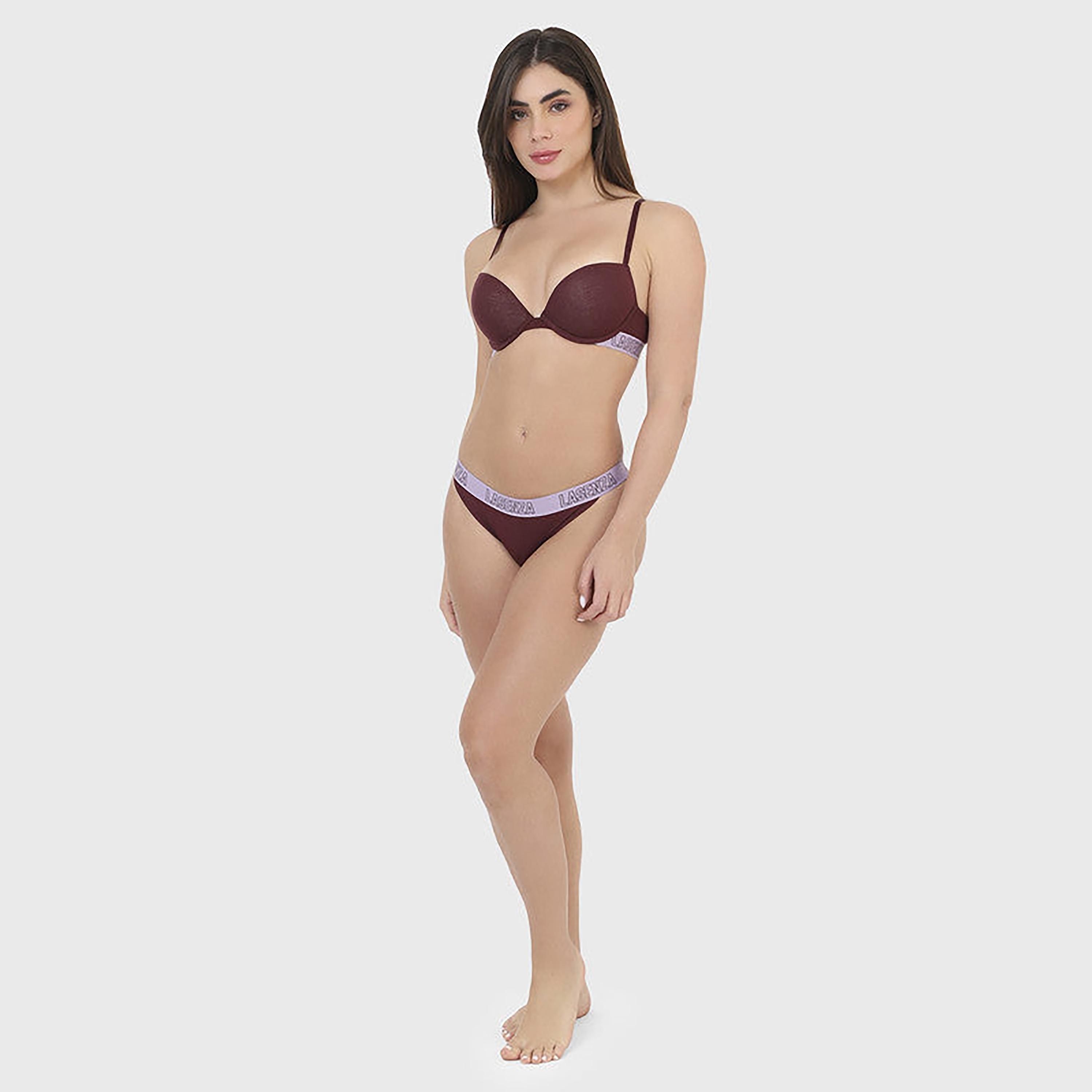La Senza Medium Coverage Maroon Women's Cheeky Briefs-women-clothing-lingerie-panties-image-5
