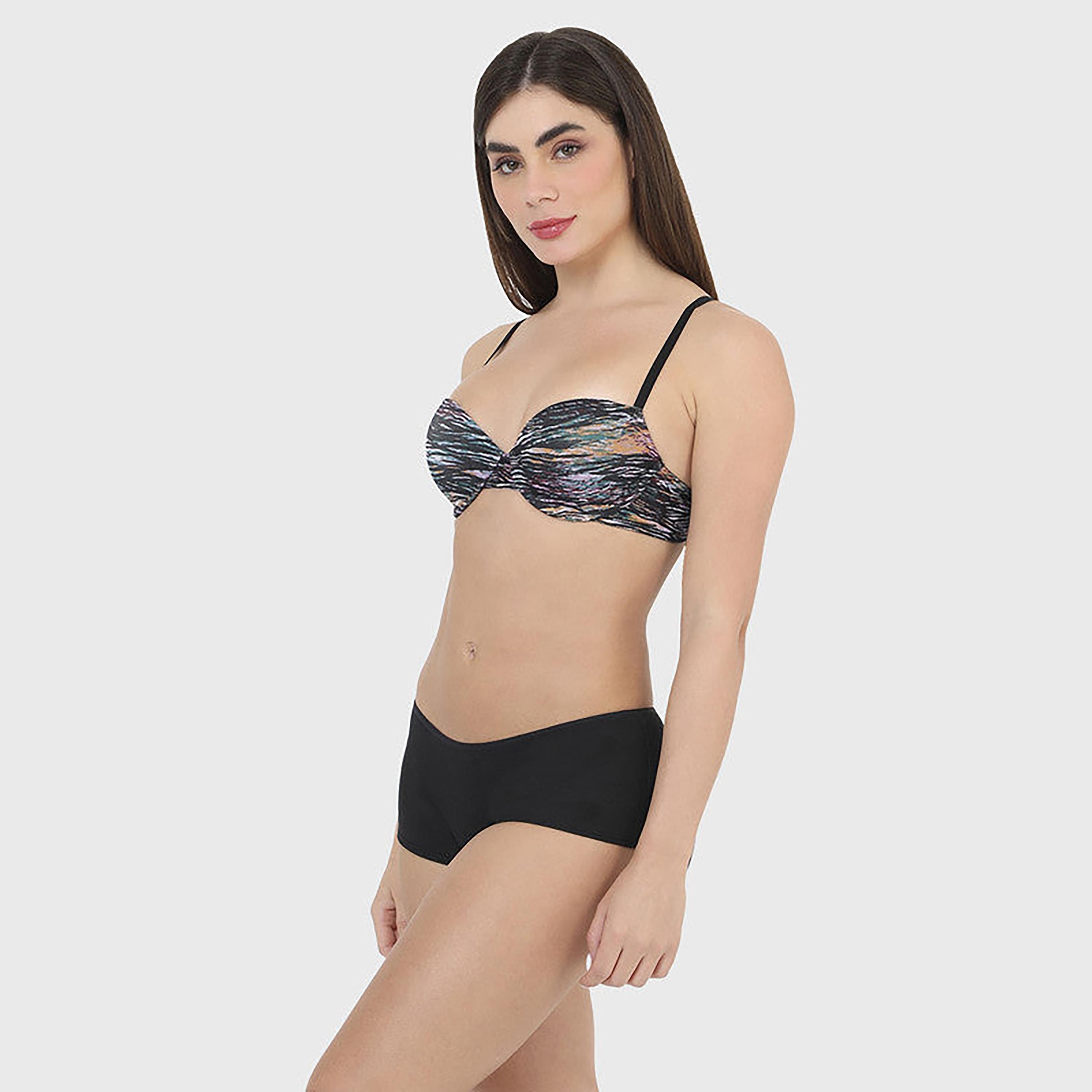 تغطية لا سينزا المتوسطة سراويل داخلية قصيرة للنساء السود-women-clothing-lingerie-panties-image-6