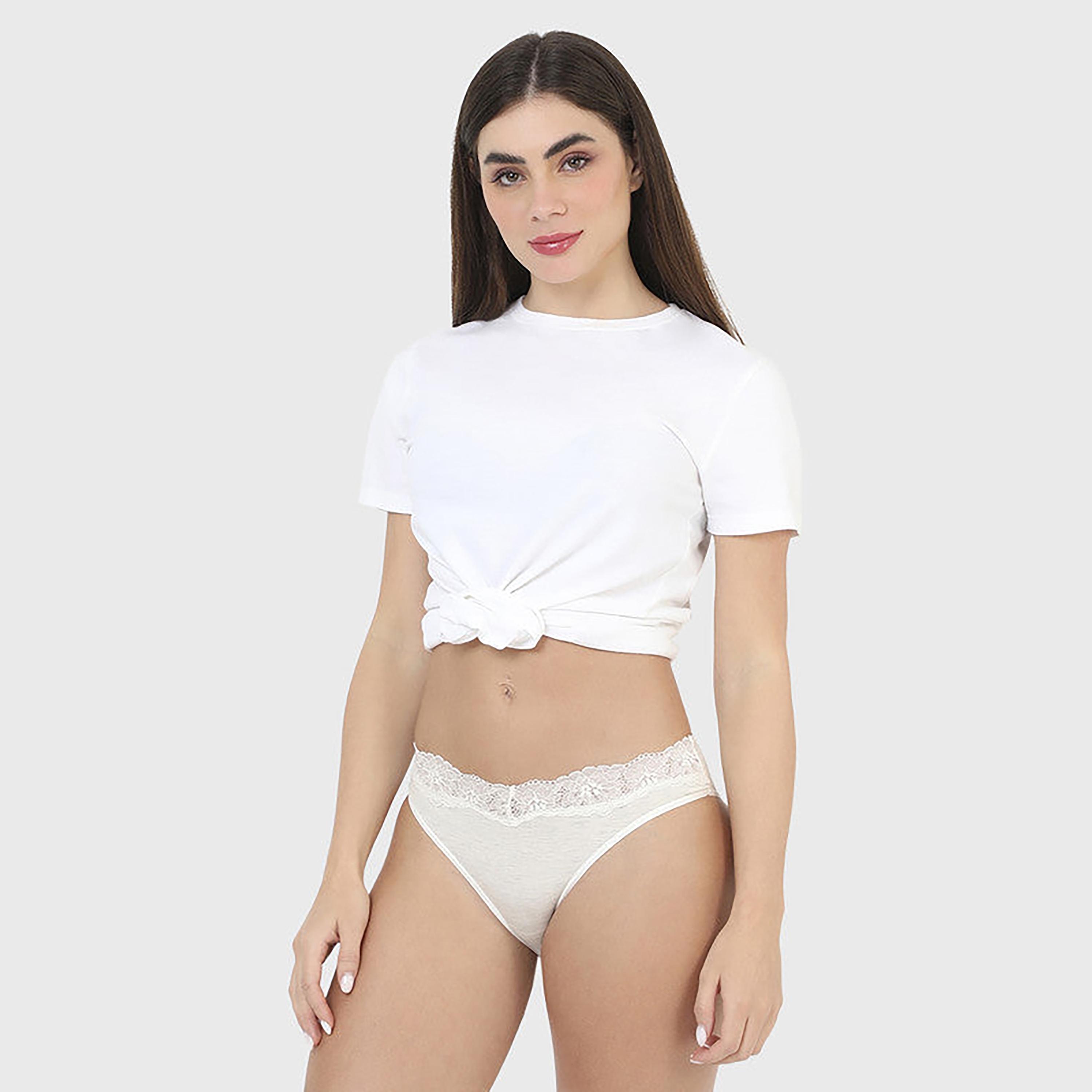 تغطية لا سينزا المتوسطة بيكيني نسائي بيض-women-clothing-lingerie-panties-image-2