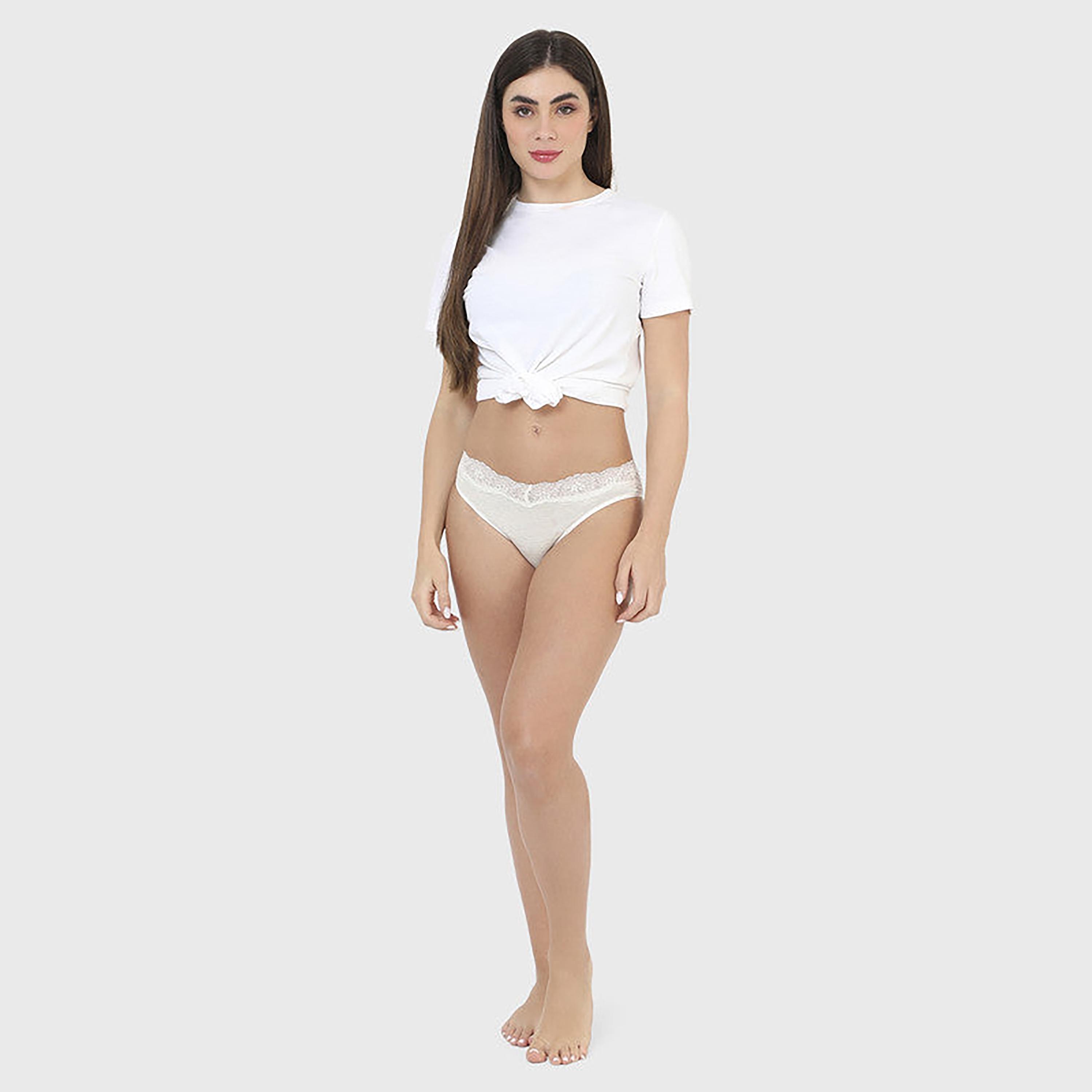 تغطية لا سينزا المتوسطة بيكيني نسائي بيض-women-clothing-lingerie-panties-image-5