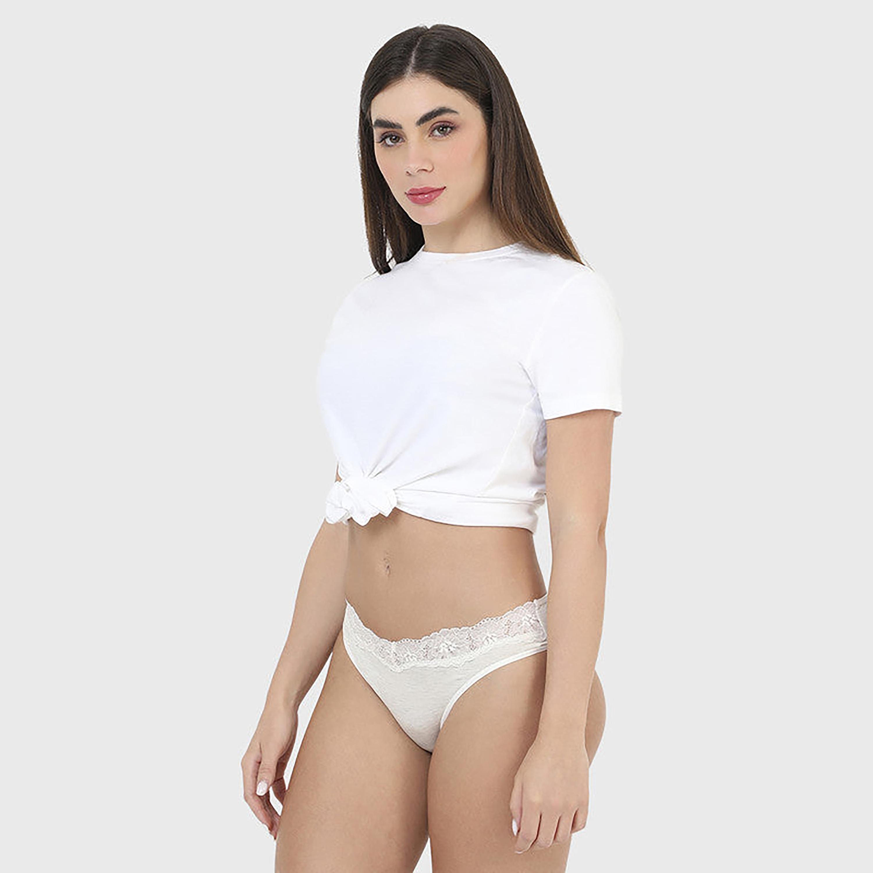 تغطية لا سينزا المتوسطة بيكيني نسائي بيض-women-clothing-lingerie-panties-image-6