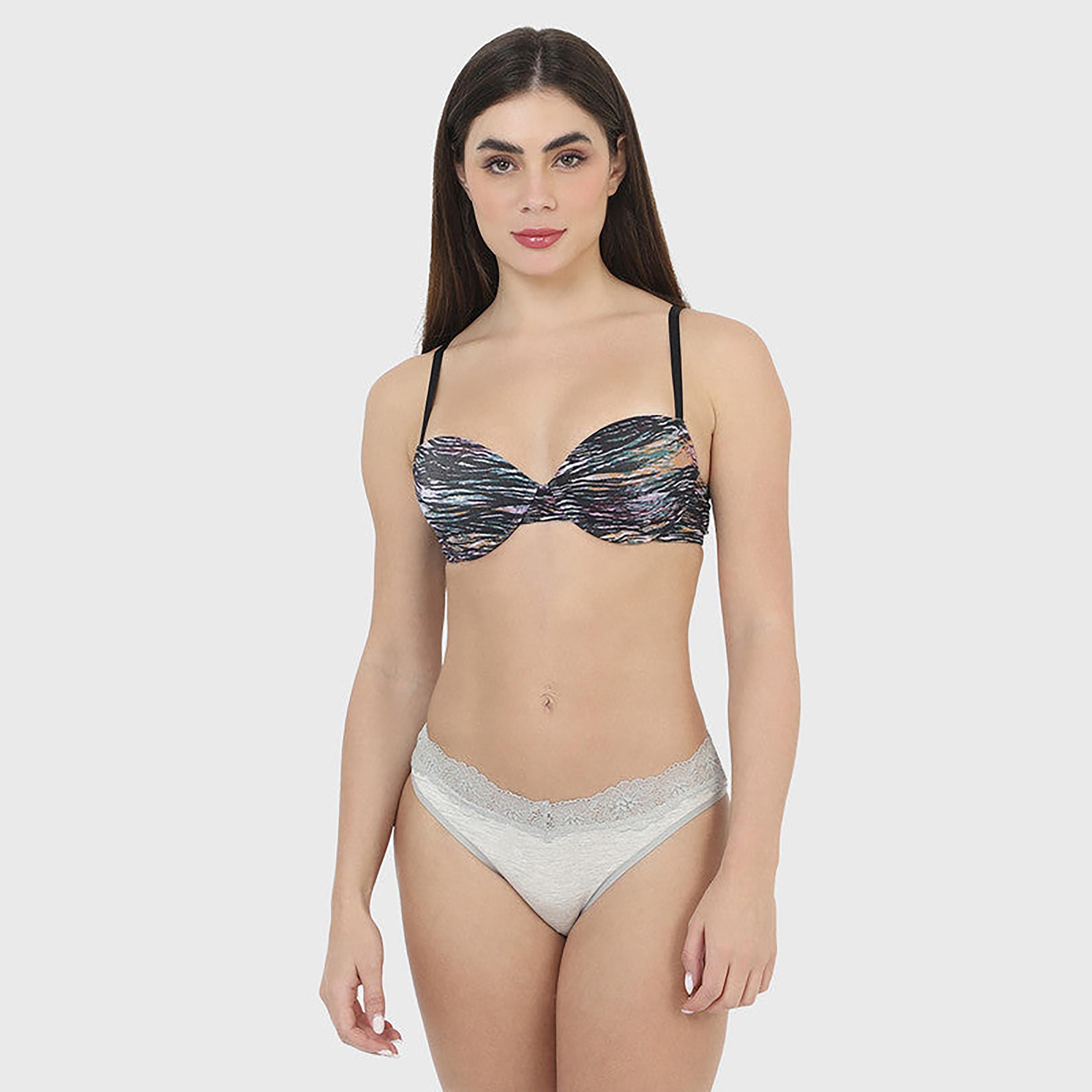 لا سينزا تغطية متوسطة بطبقة هيذر جراي فاتحة للنساء-women-clothing-lingerie-panties-image-2