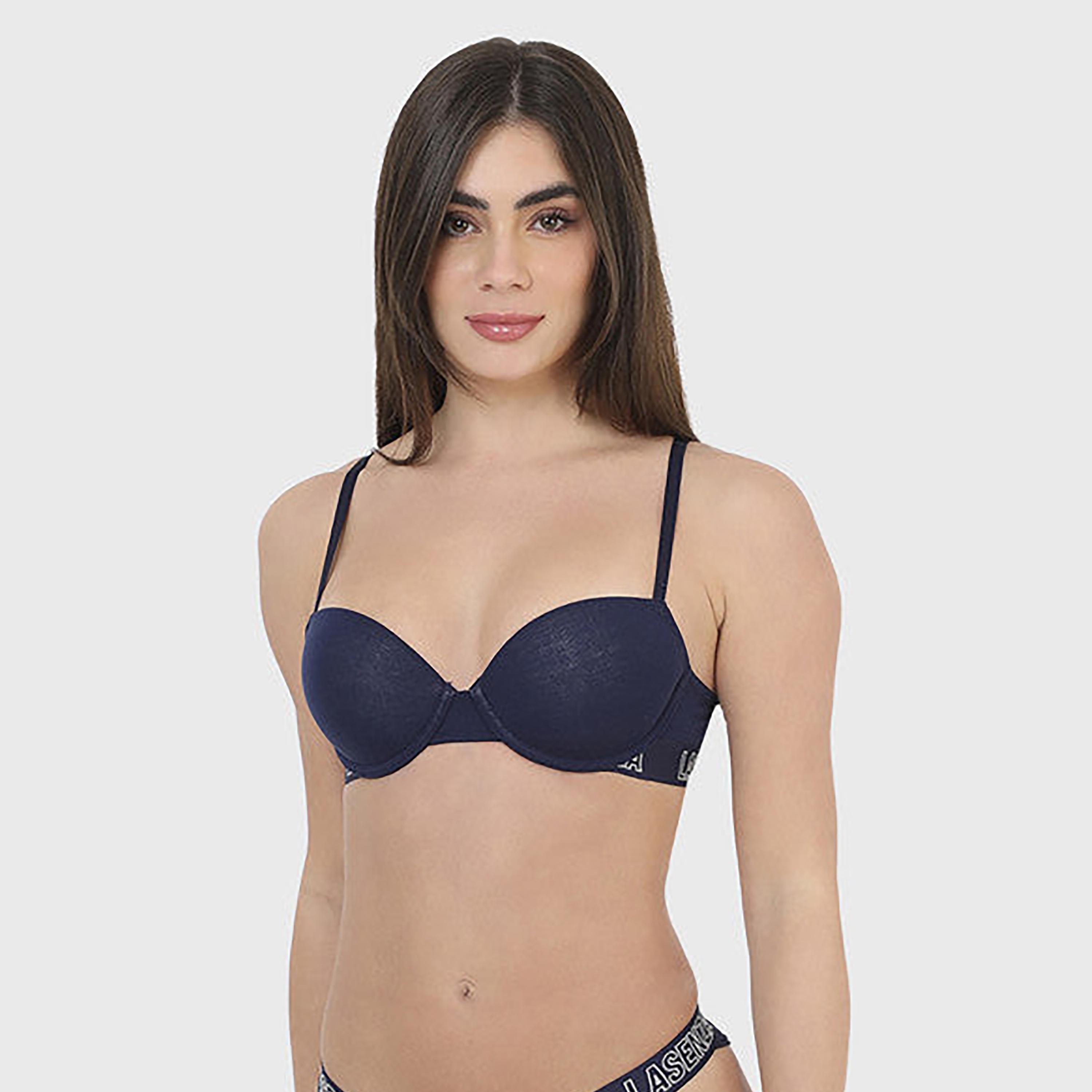 La Senza Light Padding Non-Wired Blue Women's Demi Bra-women-clothing-lingerie-bras-image-1