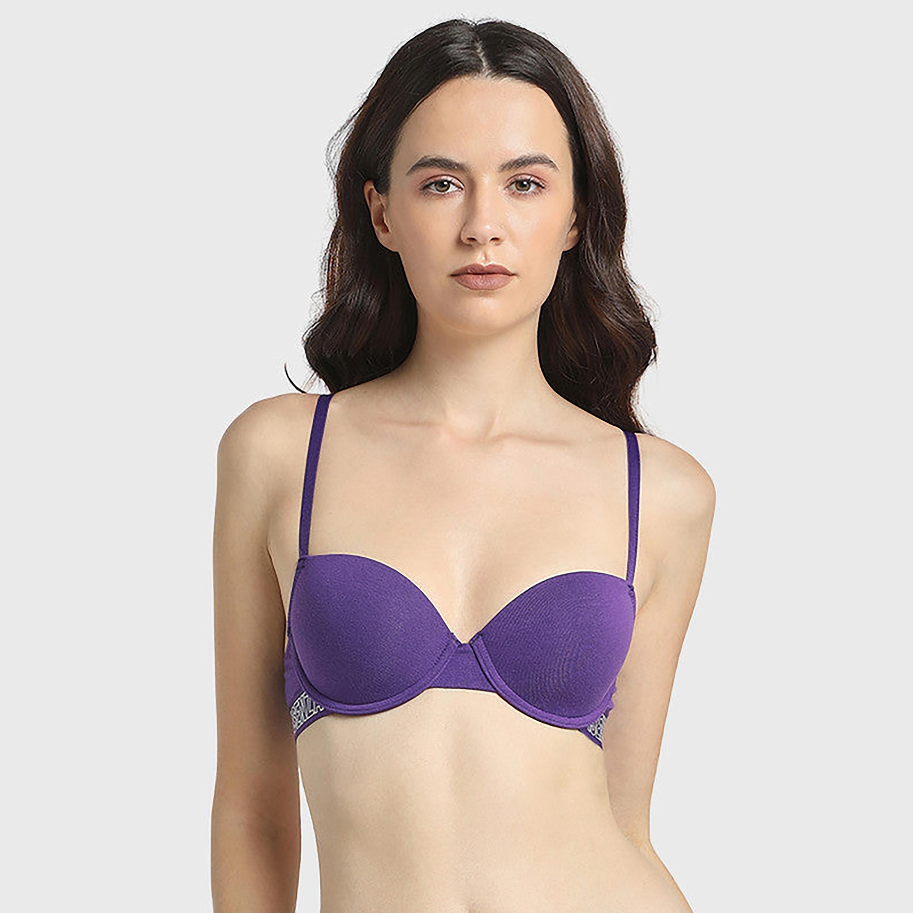 حمالة صدر نسائية بنفسجية غير مجهزة بدون أسلاك لا سينزا-women-clothing-lingerie-bras-image-1