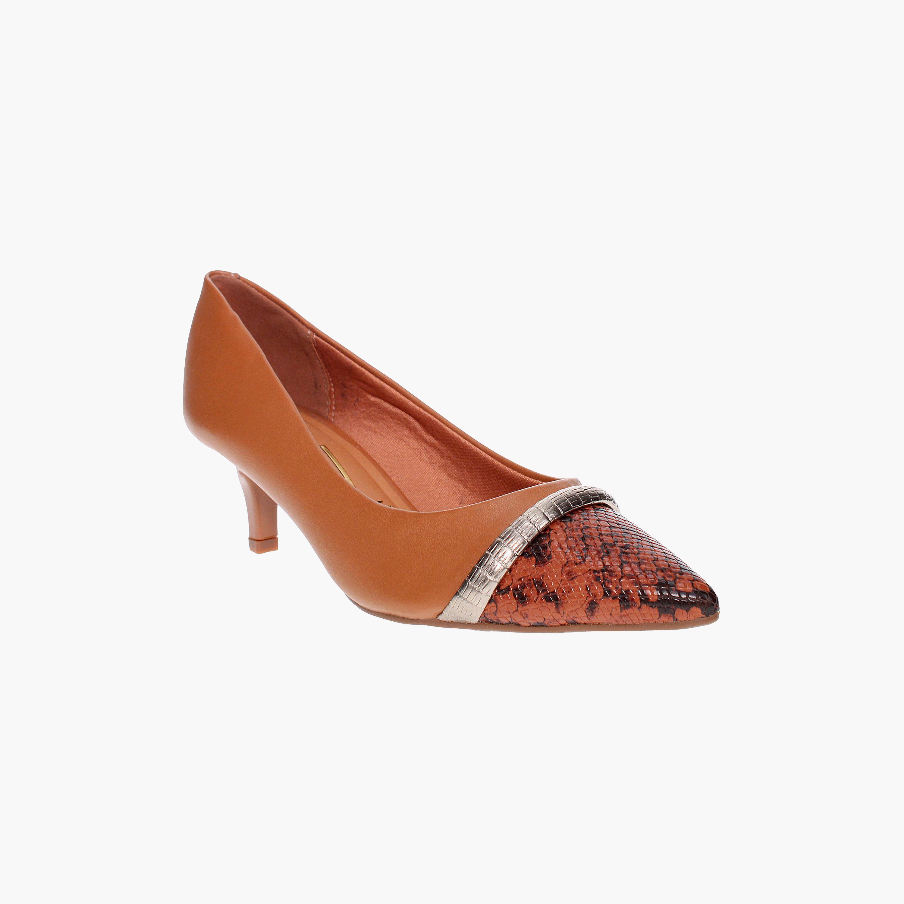 حذاء نسائي من فيزانو بكعب كيتن على شكل ثعبان ومقدمة مدببة | 1122-878-25974-women-shoes-heels-image-1