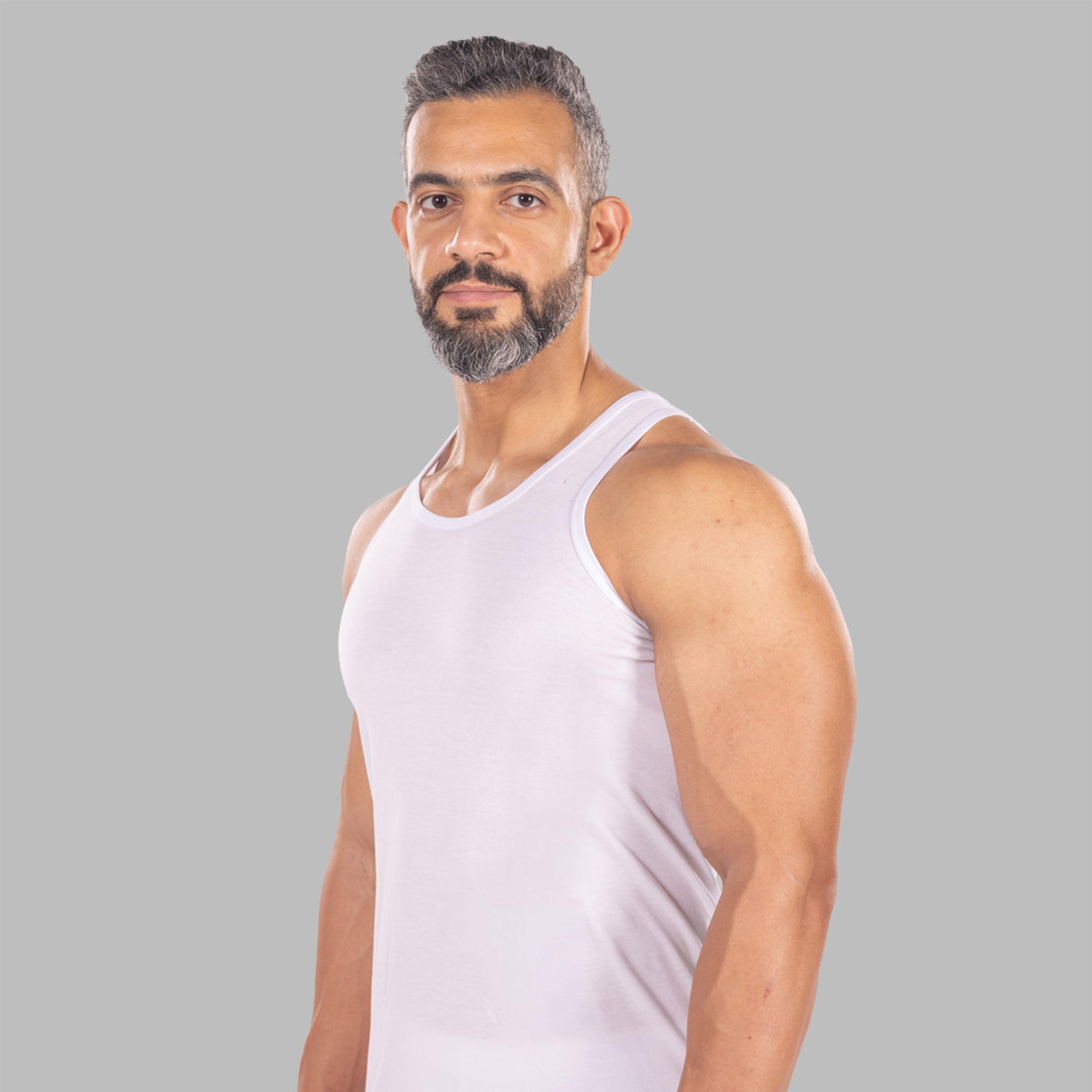 Drosh Pack of 6 White Scoop Neck Sleeveless Men's Vest-men-clothing-innerwear-vests-image-2