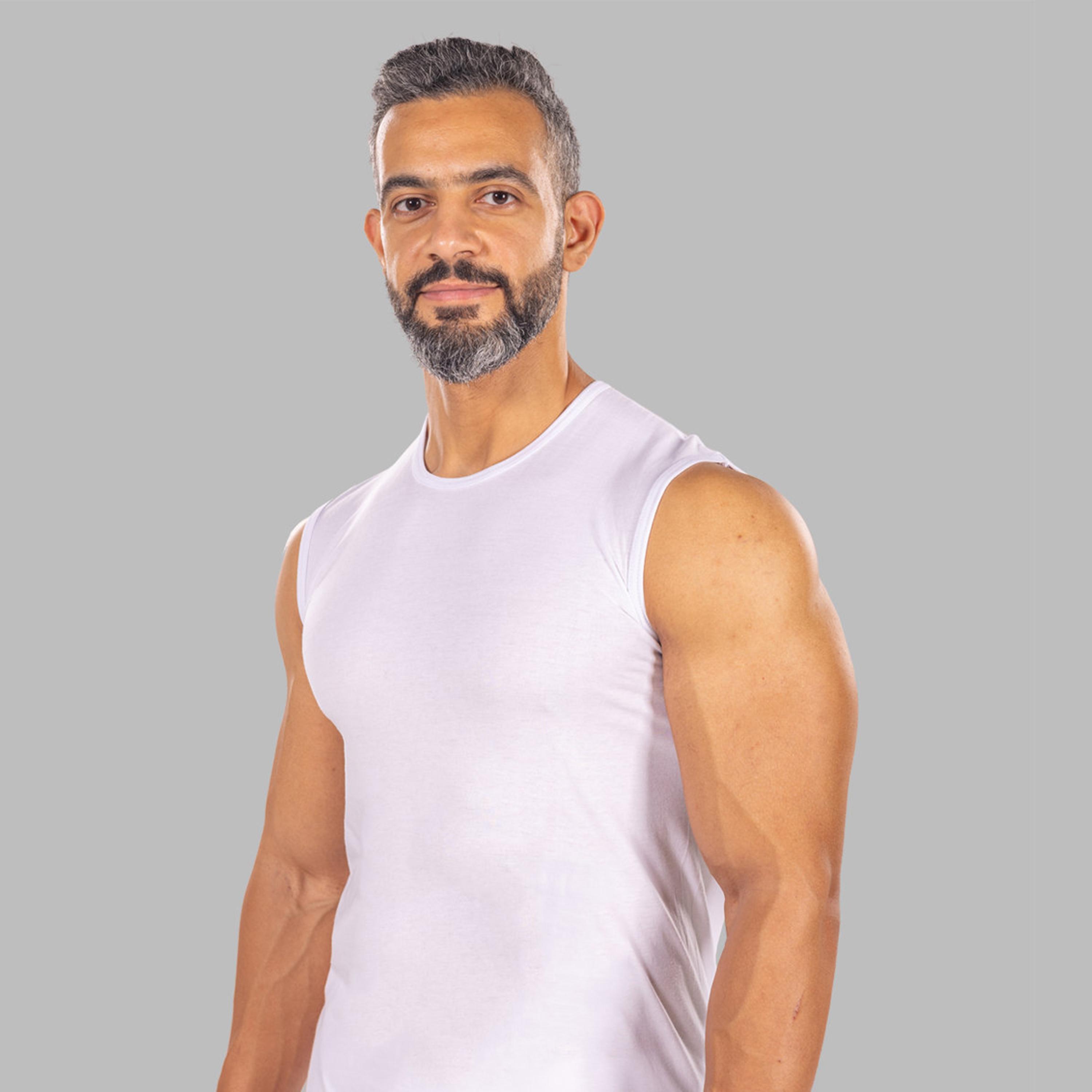Drosh Pack of 6 White Round Neck Sleeveless Men's Vest-men-clothing-innerwear-vests-image-2