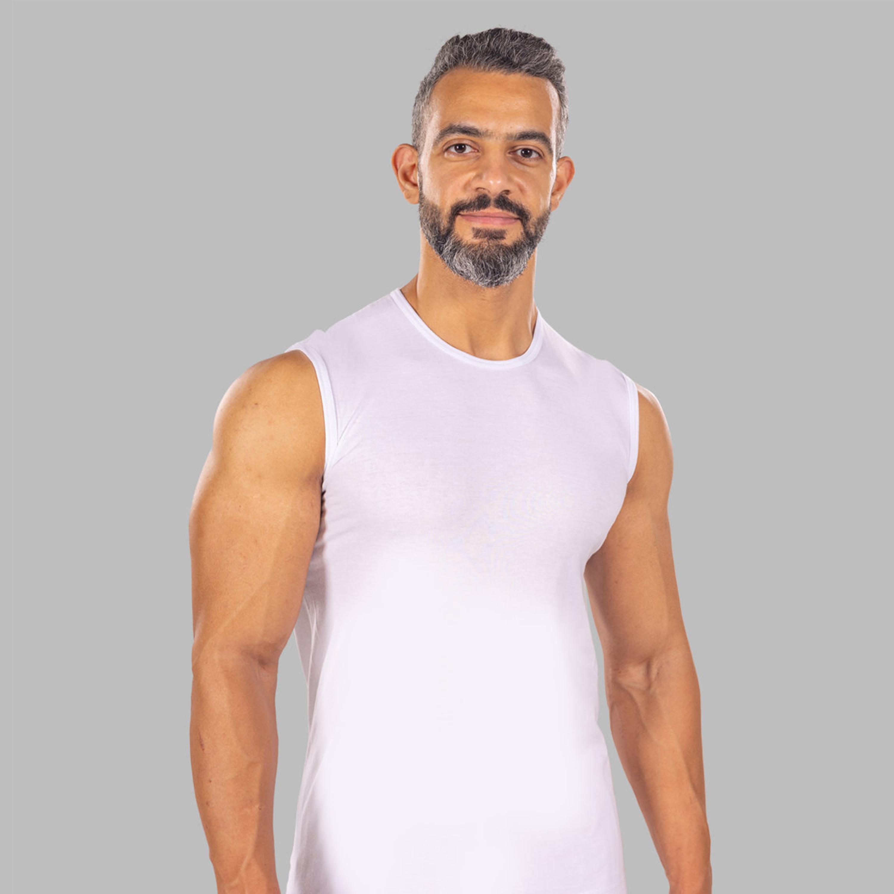 Drosh Pack of 6 White Round Neck Sleeveless Men's Vest-men-clothing-innerwear-vests-image-3