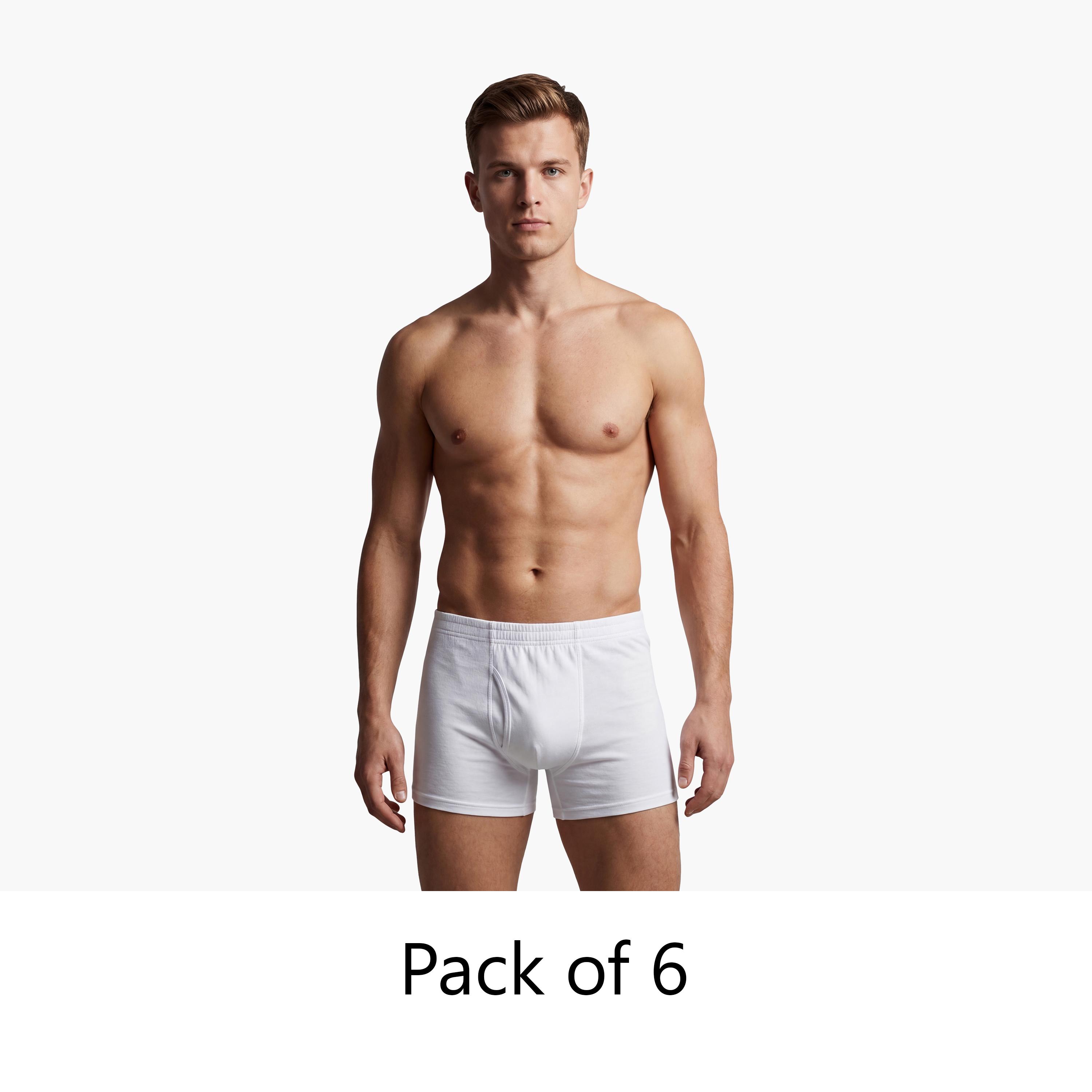 Drosh Pack of 6 White Men's Boxer Briefs-men-clothing-innerwear-underwear-image-1