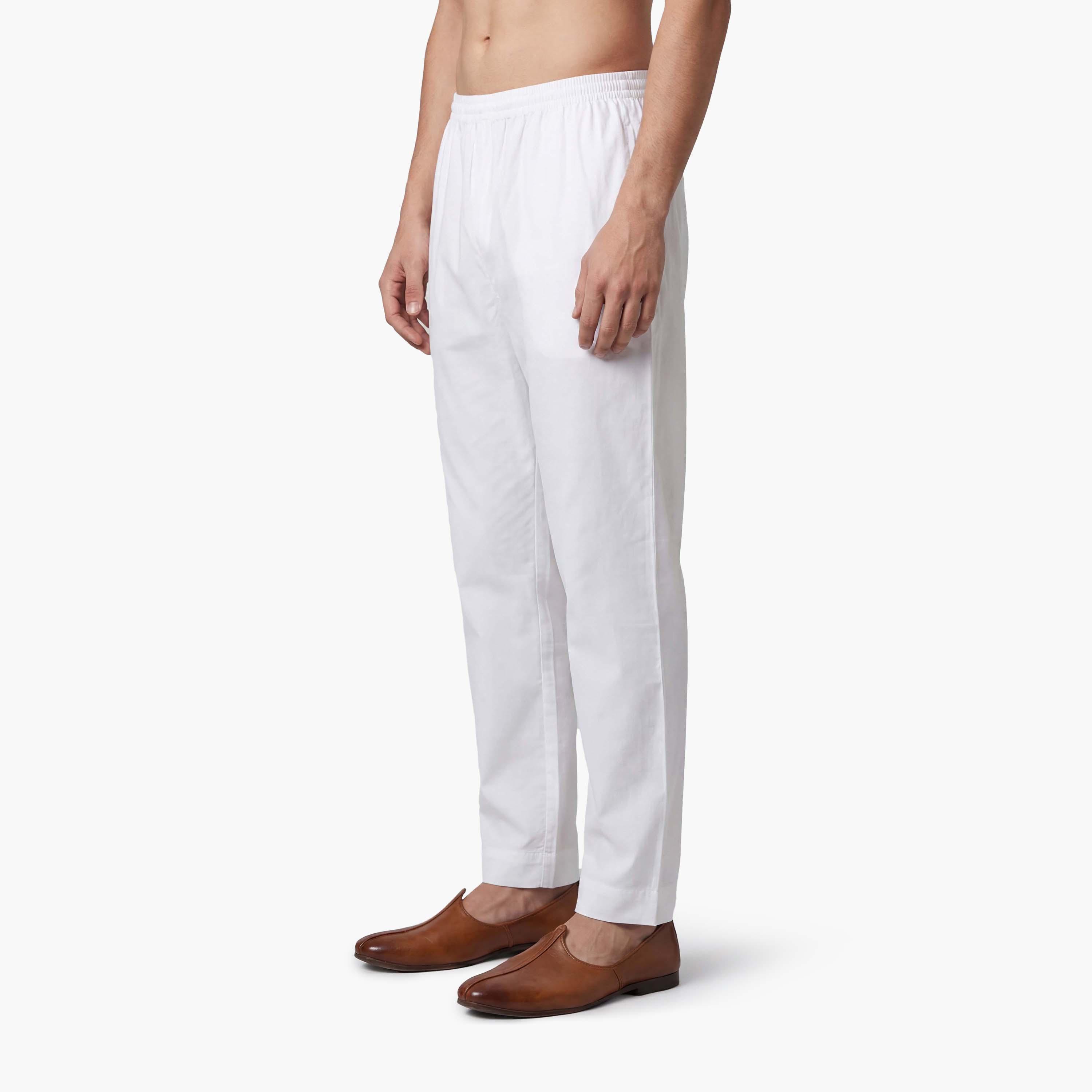 Drosh Pack of 6 White Men's Pants Without Patch-men-clothing-bottoms-trousersandchinos-trousers-image-3