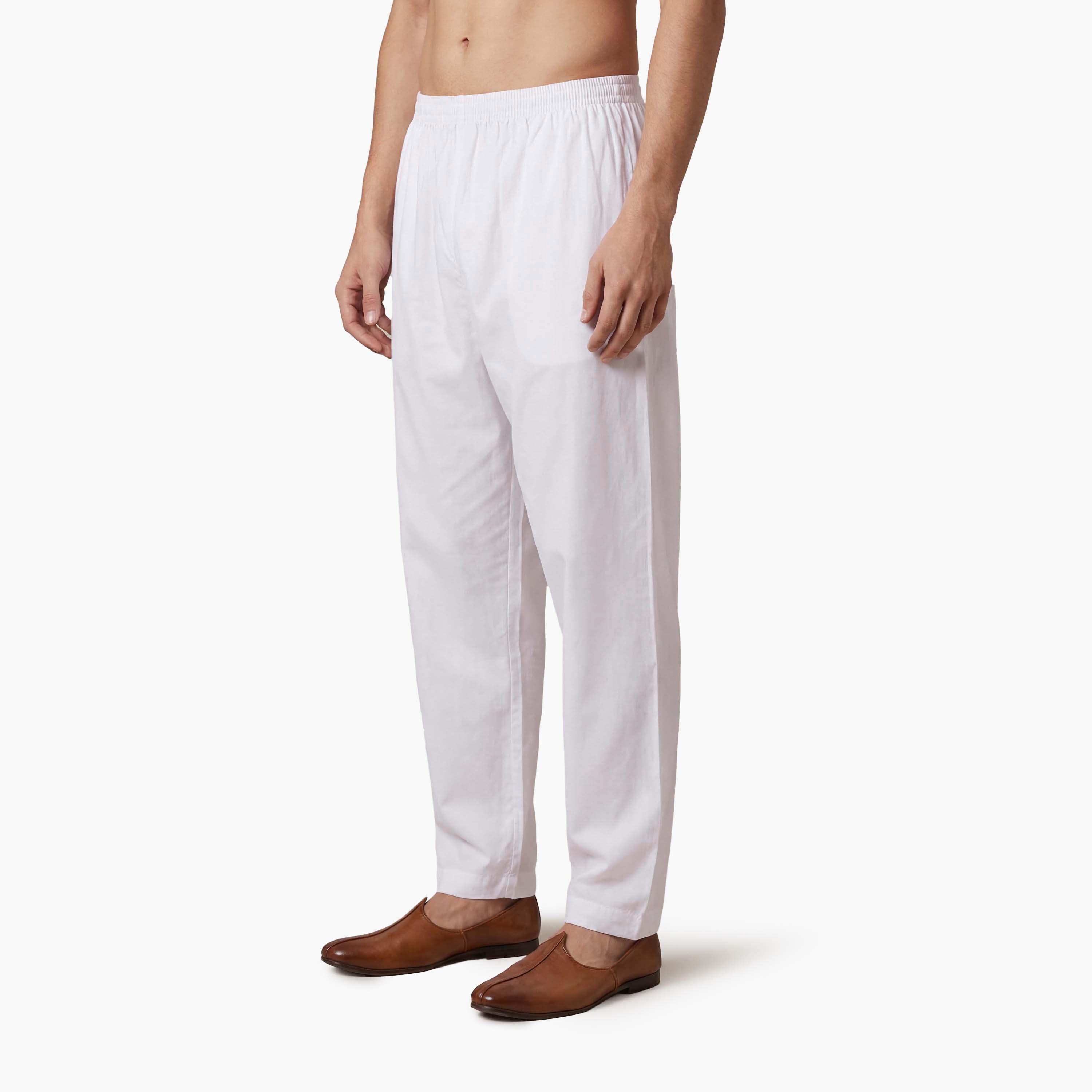Drosh Pack of 6 White Men's Pants Without Patch-men-clothing-bottoms-trousersandchinos-trousers-image-2