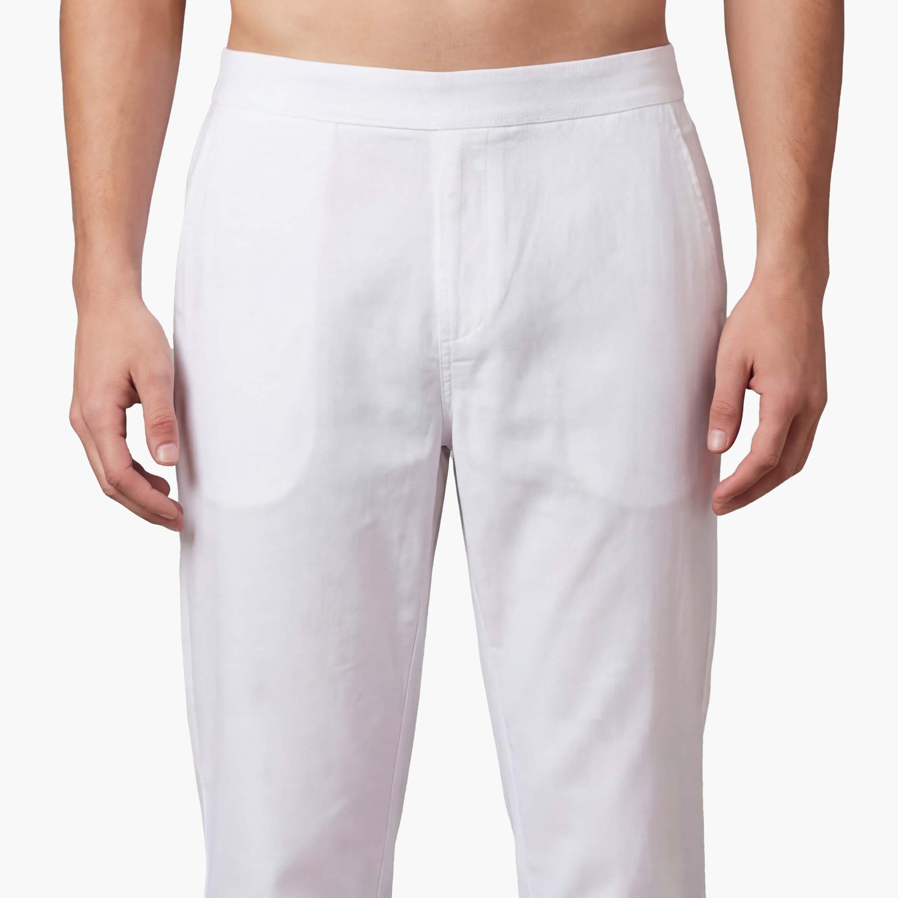 Drosh Pack of 6 White Men's Pants Without Patch-men-clothing-bottoms-trousersandchinos-trousers-image-4