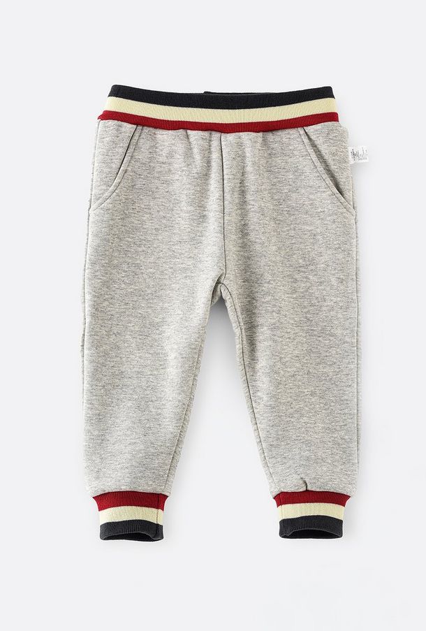 بنطلون ركض سادة مع خصر مطاطي من بيبيكلو-baby-girls-clothing-bottoms-joggersandtrackpants-image-1