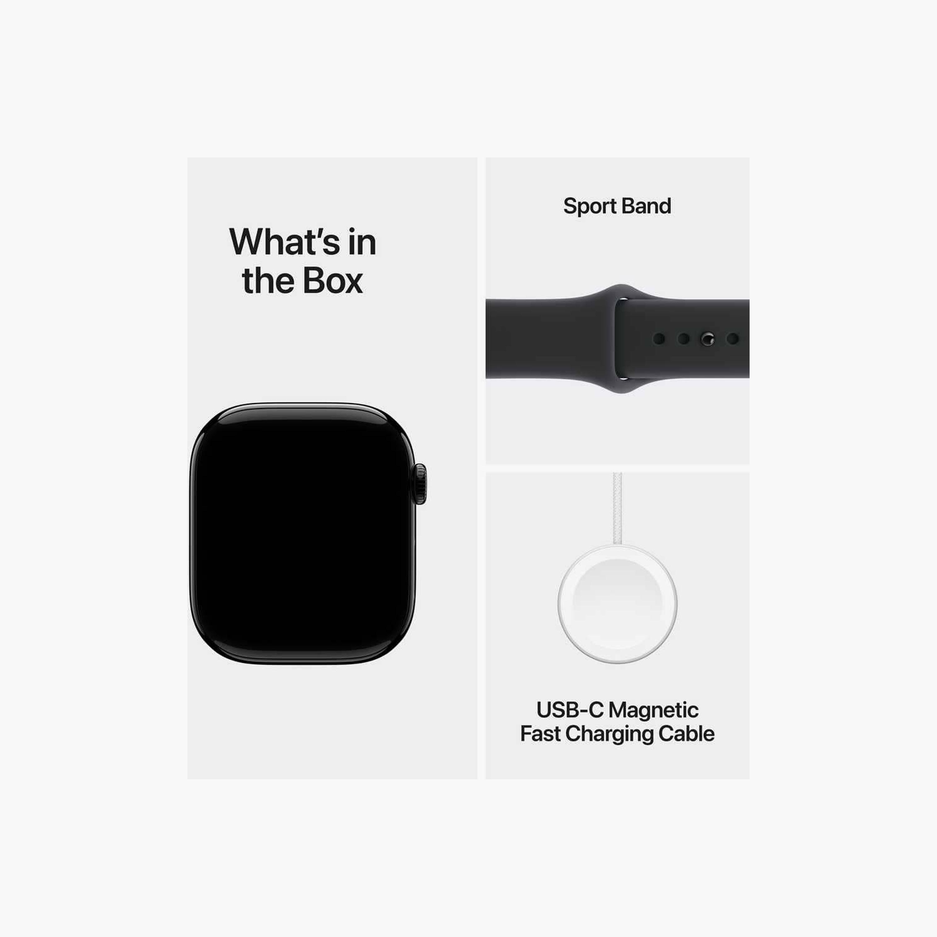 Apple Watch Series 11 GPS 42mm Aluminium Case with Black Sport Band-electronics-smartwatches-image-8