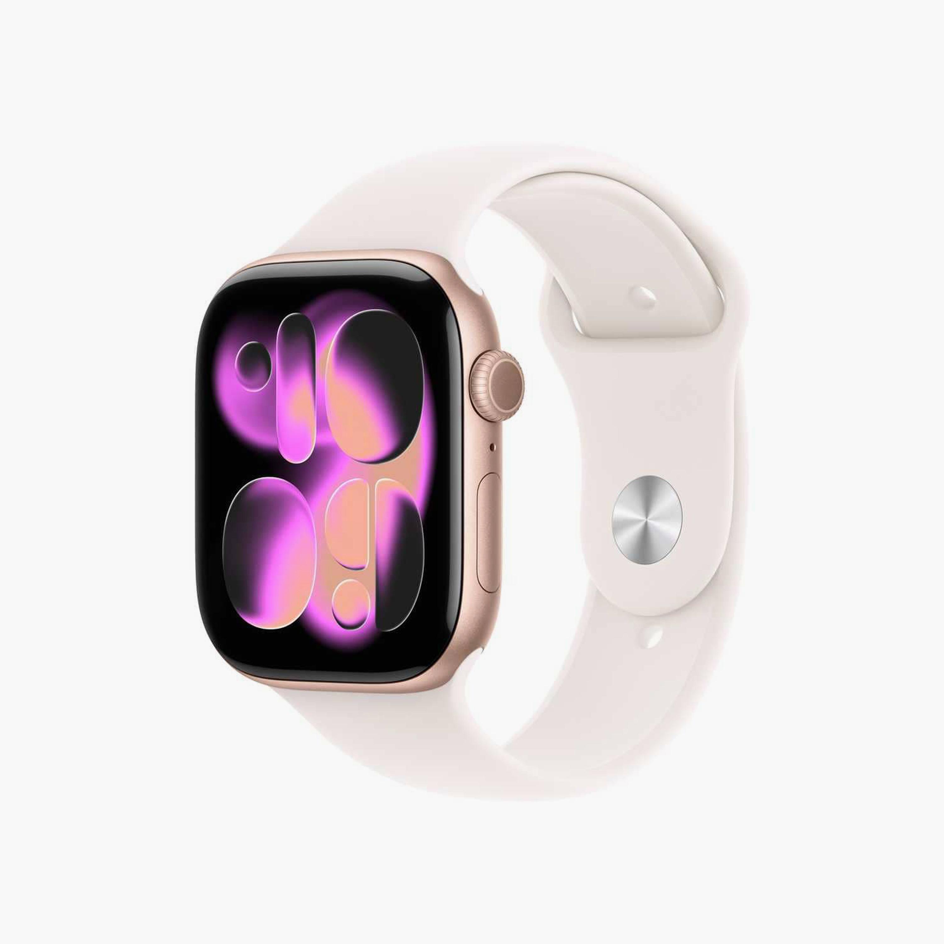 Apple Watch Series 11 GPS 42mm Rose Gold Aluminium Case with Light Blush Sport Band-men-watchesandjewellery-watches-image-1