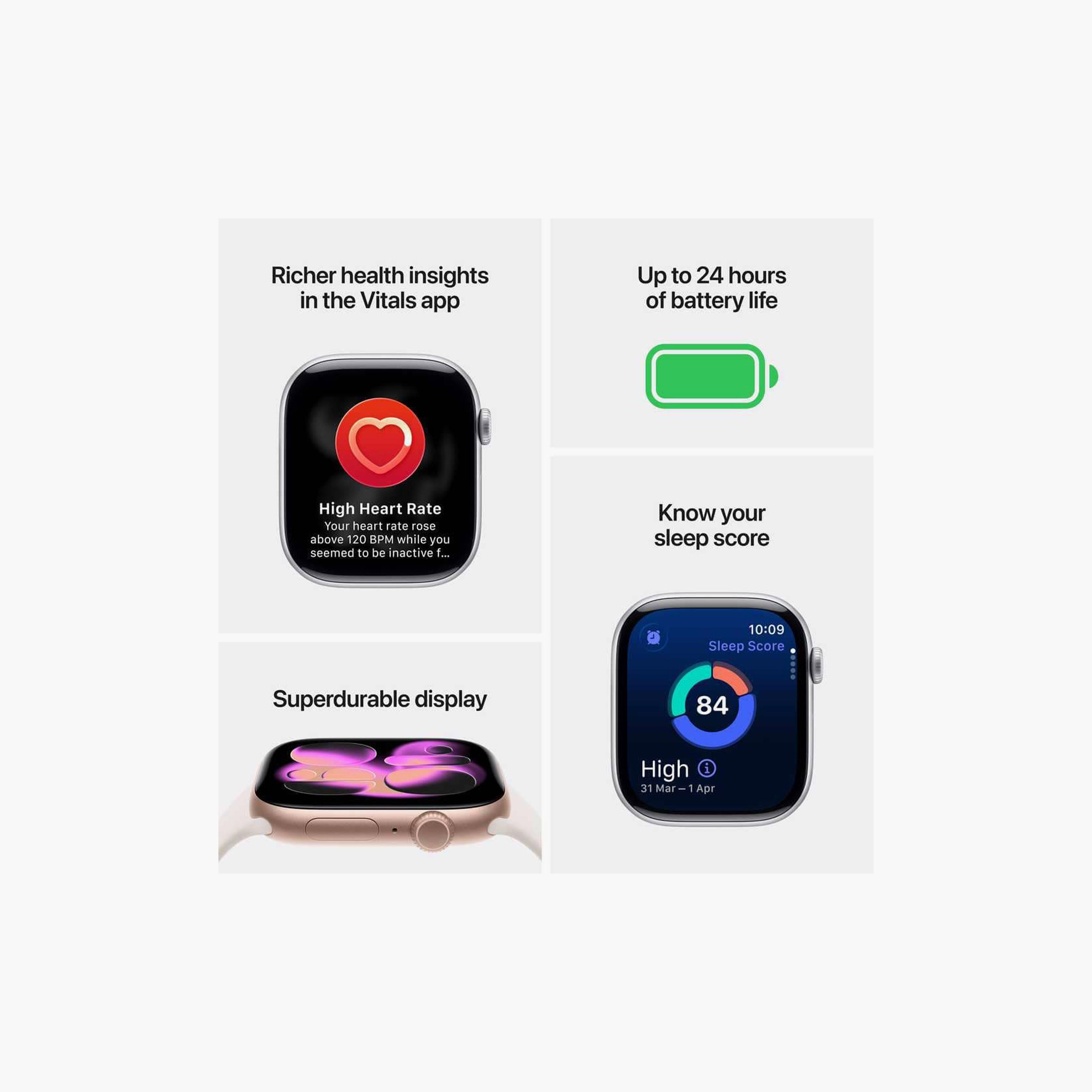 Apple Watch Series 11 GPS + Cellular 42mm Rose Gold Aluminium Case with Light Blush Sport Band-men-watchesandjewellery-watches-image-3
