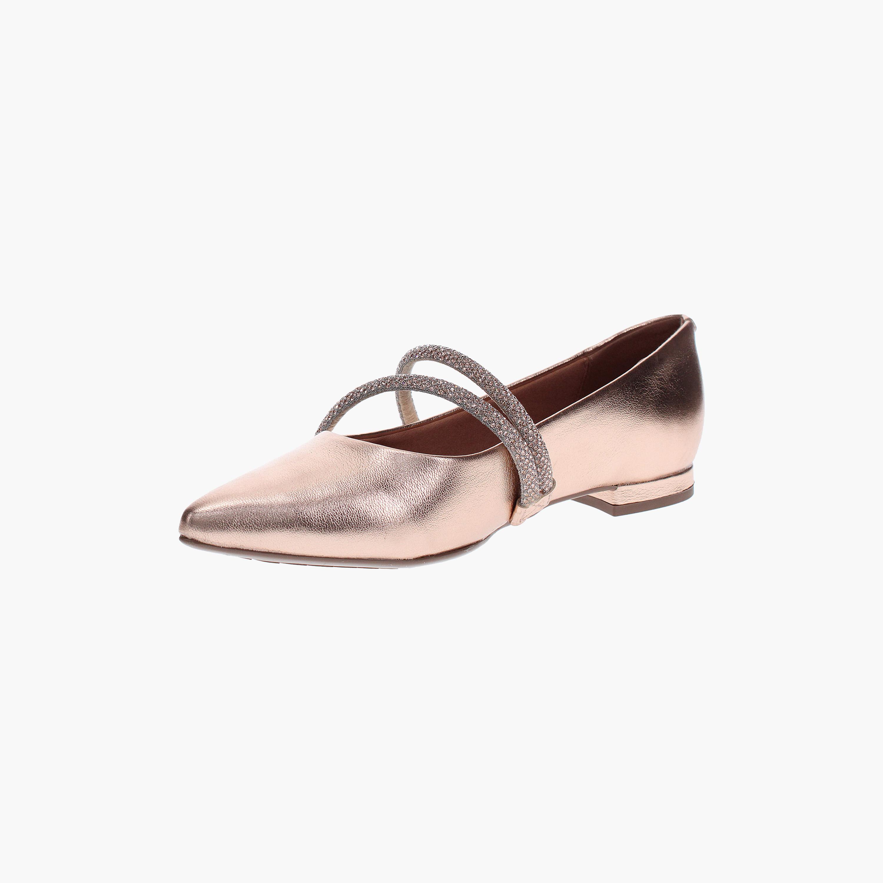 Vizzano by Geoomnii Women's Metallic Crystal Ballerinas with Cross Over Strap | 1206-787-26227     -women-shoes-ballerinas-image-3