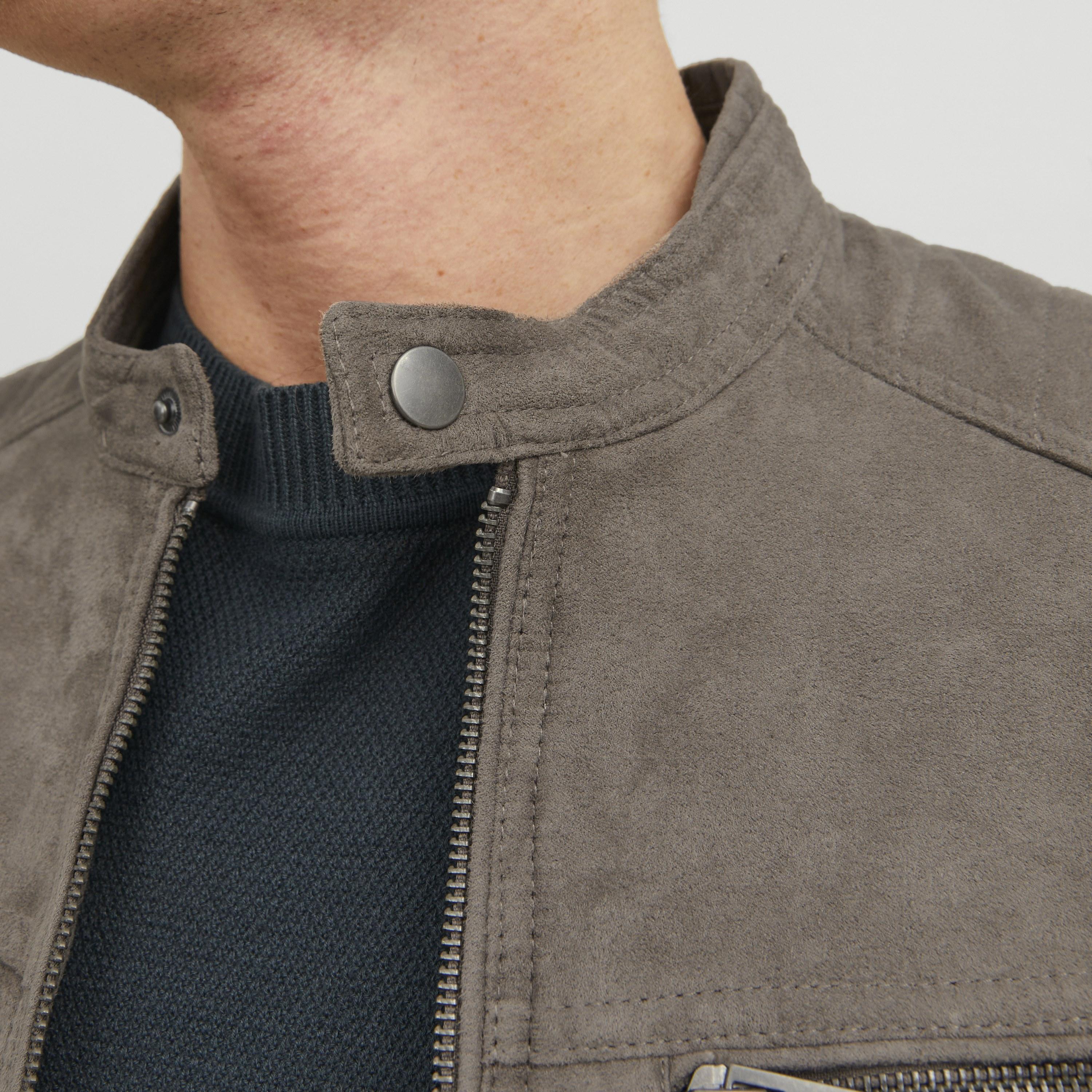 Jack & Jones Plain Stand Collar Long Sleeves Men's Biker Jacket-men-clothing-jacketsandblazers-jackets-image-5