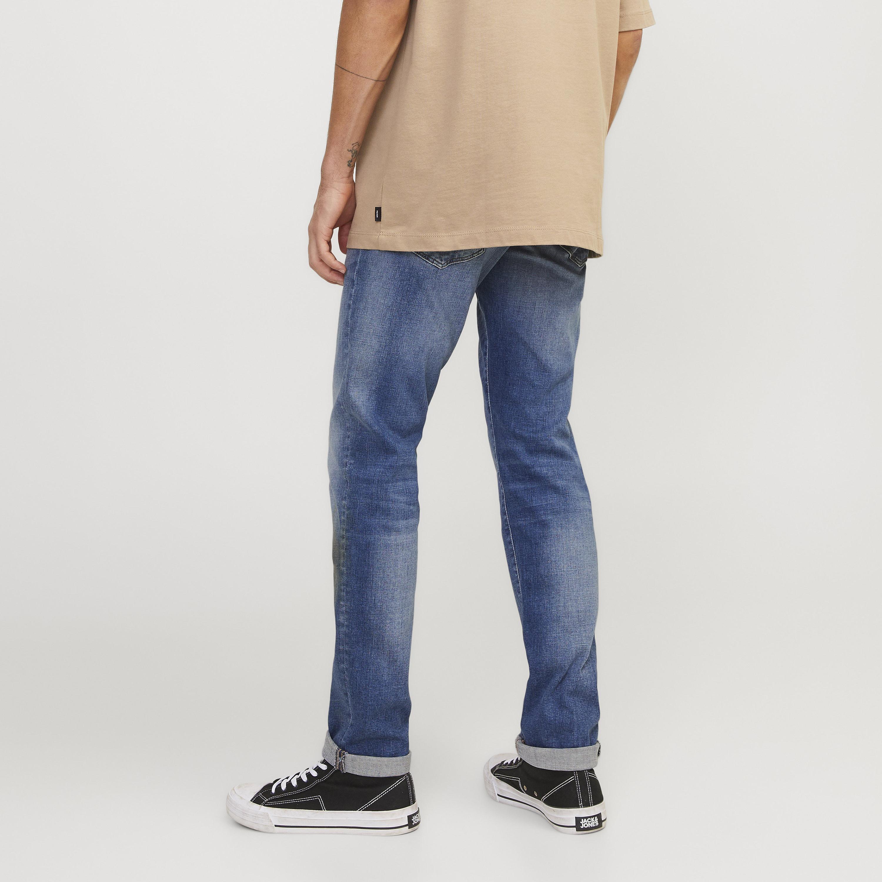 Jack & Jones Slim Fit Mid Washed Mid-Rise Men's Jeans-men-clothing-bottoms-jeans-image-4