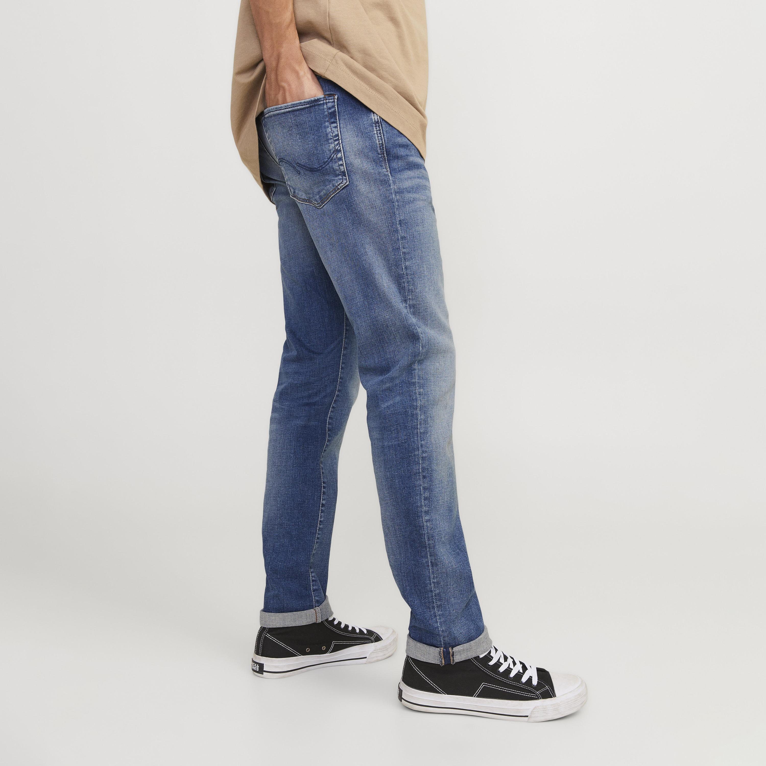 Jack & Jones Slim Fit Mid Washed Mid-Rise Men's Jeans-men-clothing-bottoms-jeans-image-5