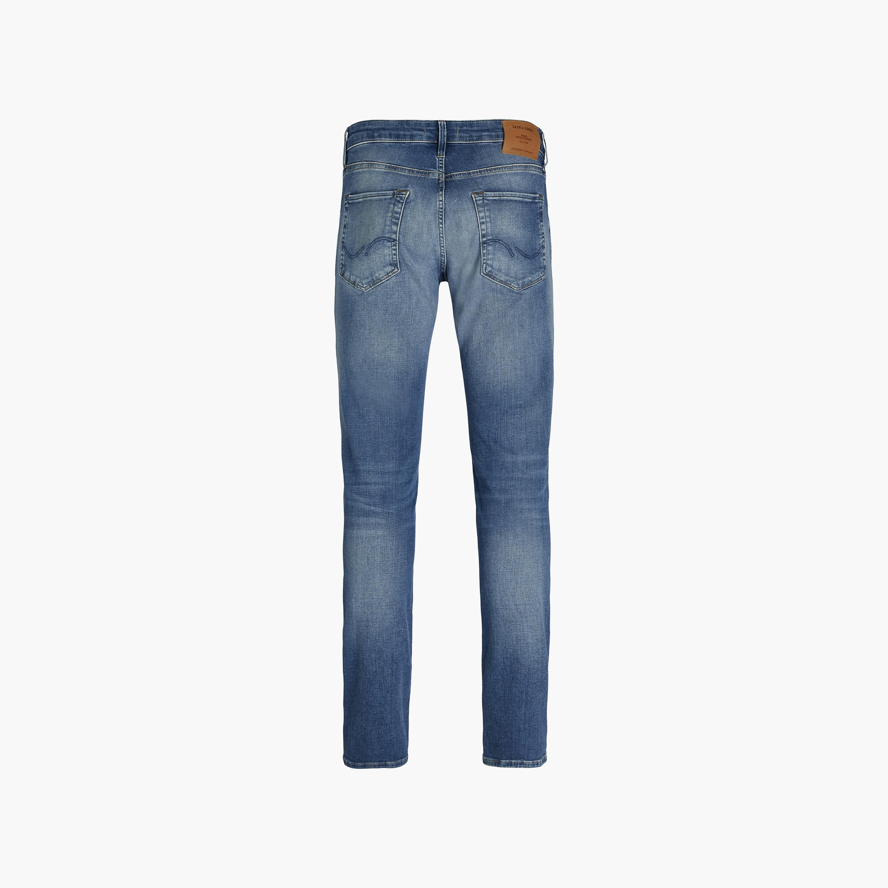 Jack & Jones Slim Fit Mid Washed Mid-Rise Men's Jeans-men-clothing-bottoms-jeans-image-8
