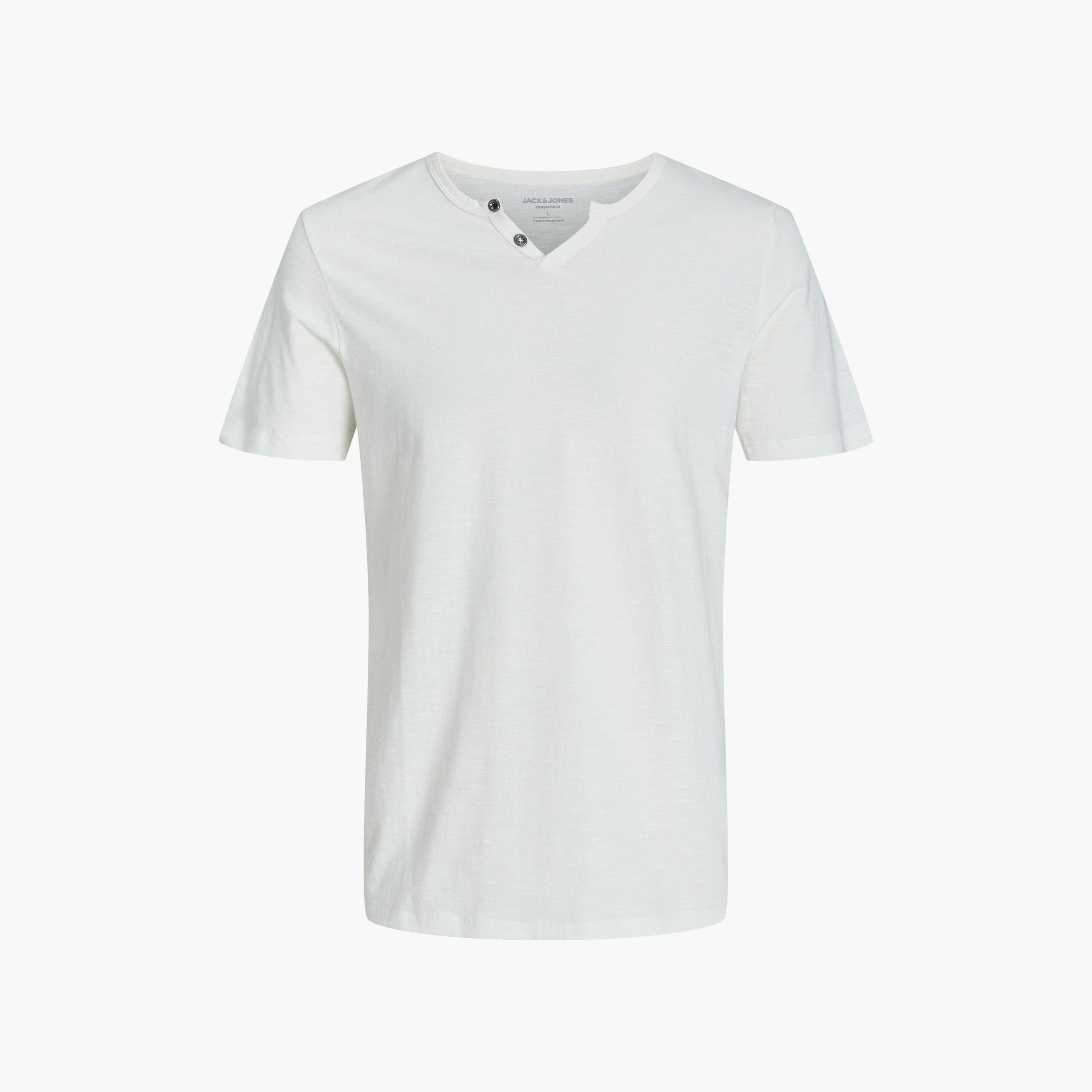 تيشرت رجالي مغزول (هيدرد) بياقة هنلي وأكمام قصيرة من جاك آند جونز-men-clothing-tshirtsandpolos-tshirts-image-31