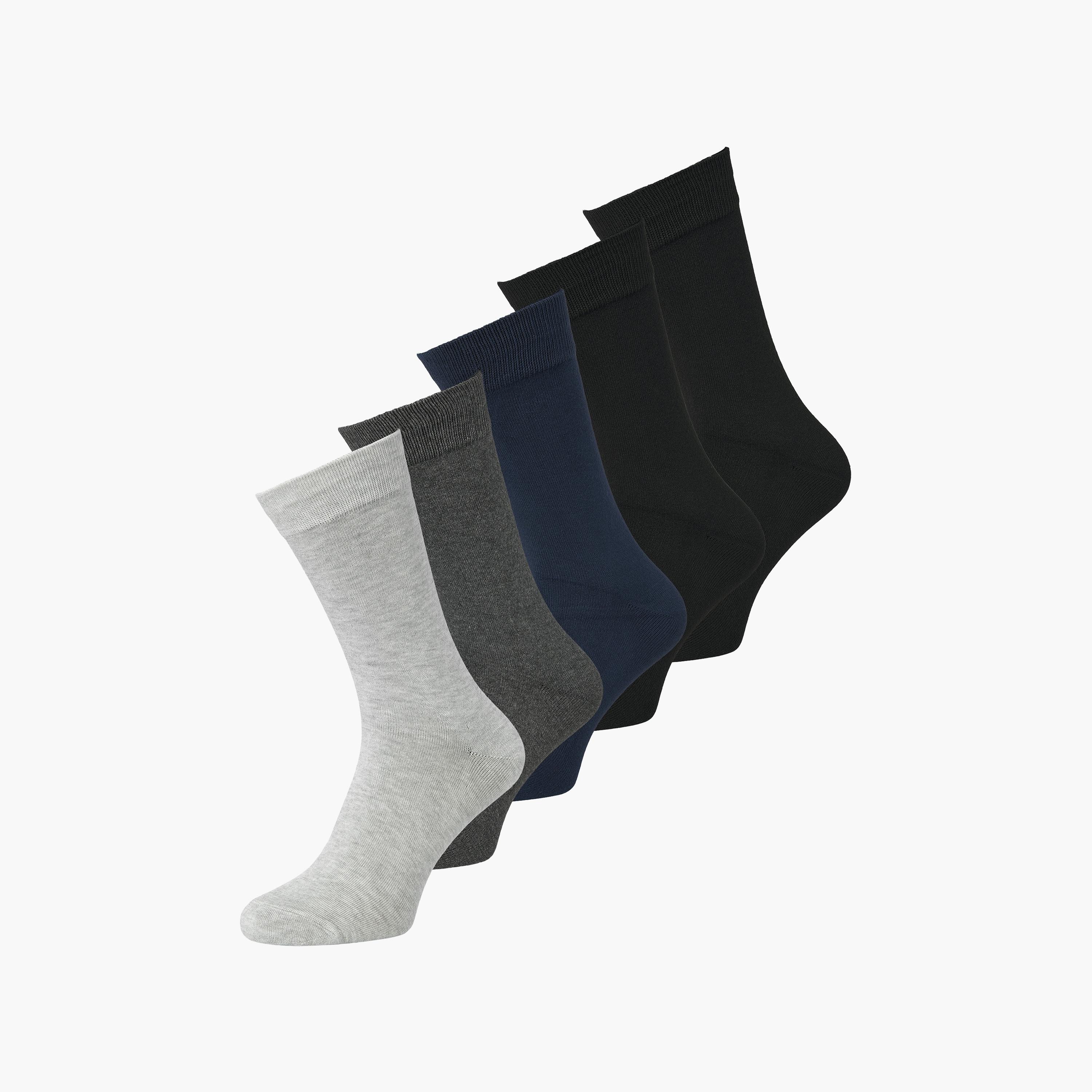 Jack & Jones 5-Pack Jacbasic Bamboo Text-Print Viscose Men's Socks | 12198027-men-socks-image-1