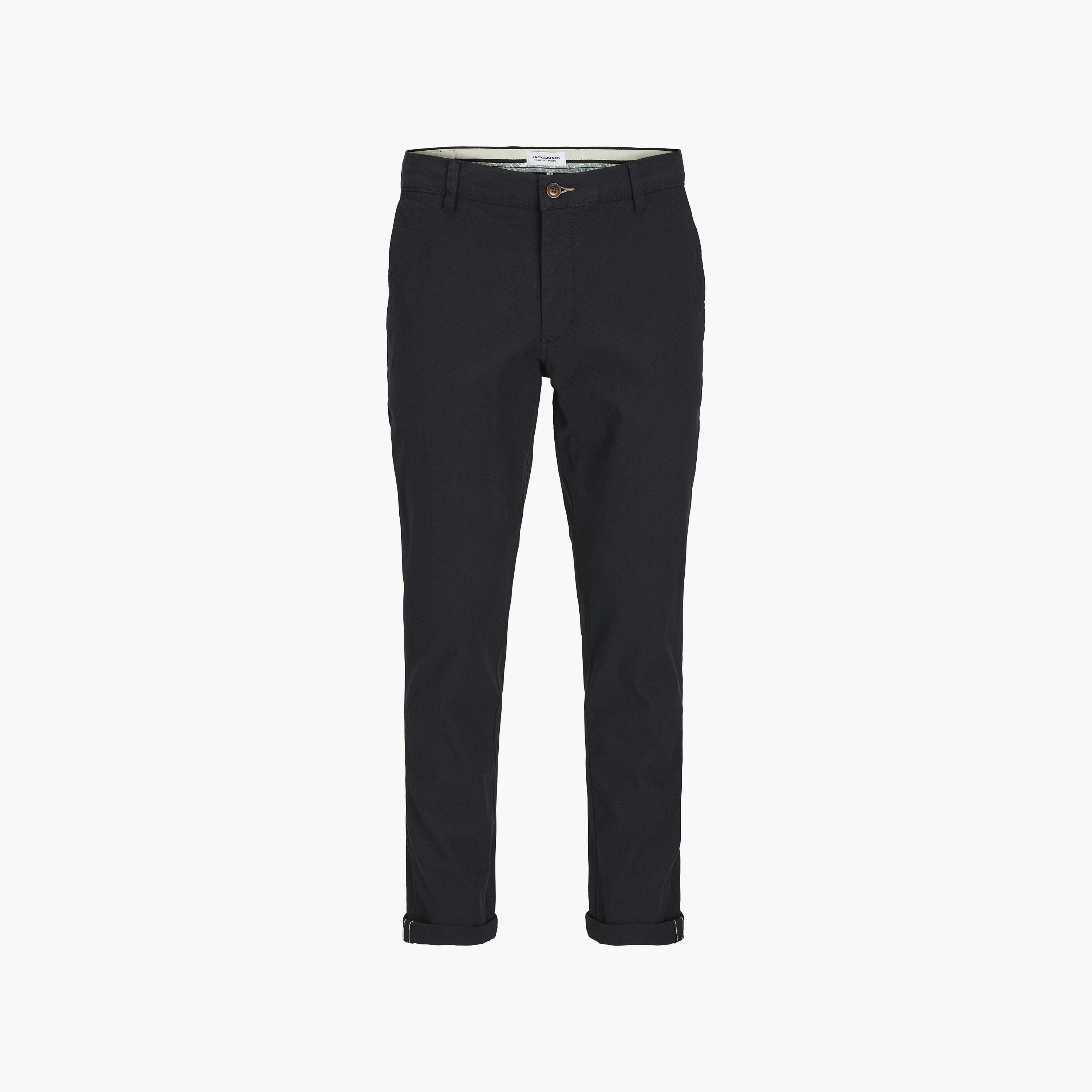 بنطال تشينو رجالي سادة بقصة ضيقة (سليم فيت) وخصر متوسط الارتفاع من جاك آند جونز-men-clothing-bottoms-trousersandchinos-chinos-image-7