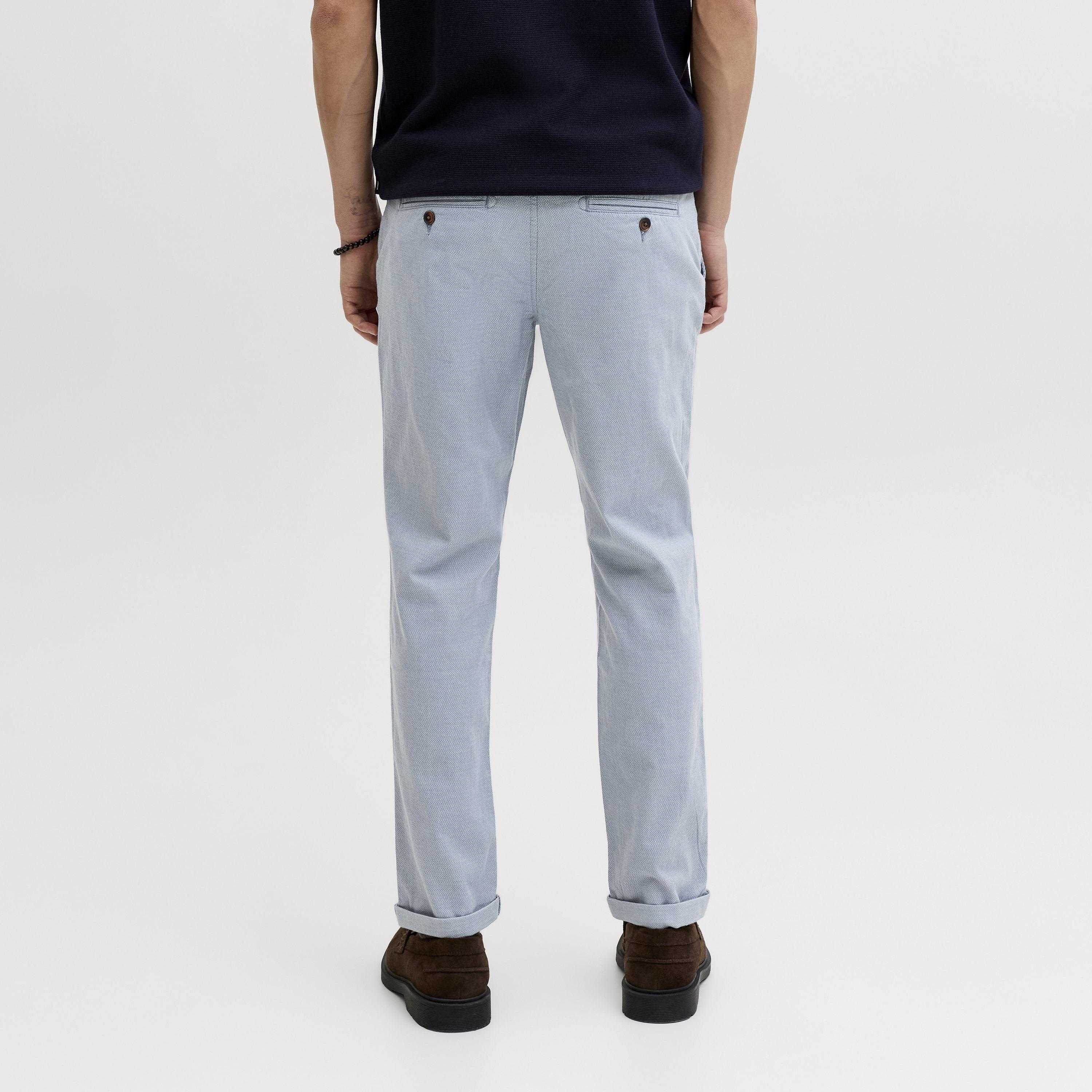بنطال تشينو رجالي سادة بقصة ضيقة (سليم فيت) وخصر متوسط الارتفاع من جاك آند جونز-men-clothing-bottoms-trousersandchinos-chinos-image-4