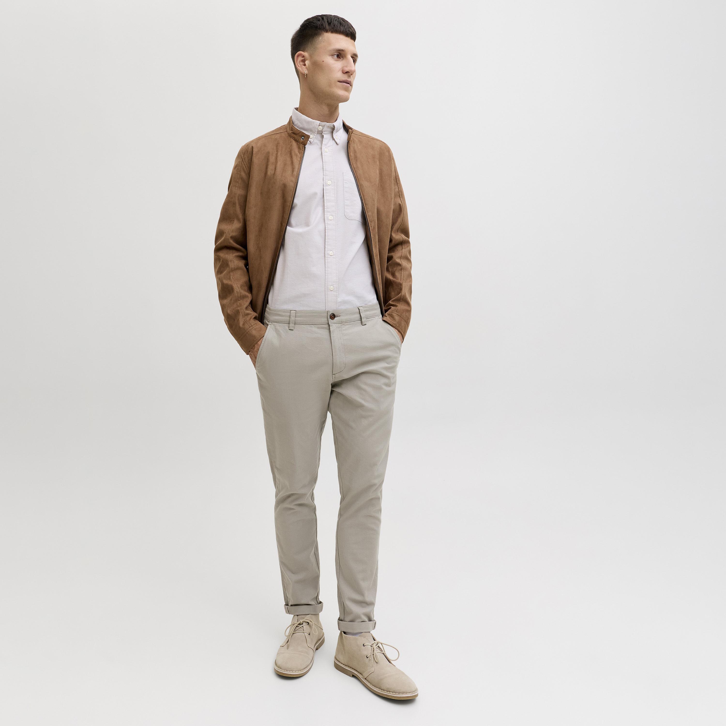 بنطال تشينو رجالي سادة بقصة ضيقة (سليم فيت) وخصر متوسط الارتفاع من جاك آند جونز-men-clothing-bottoms-trousersandchinos-chinos-image-43