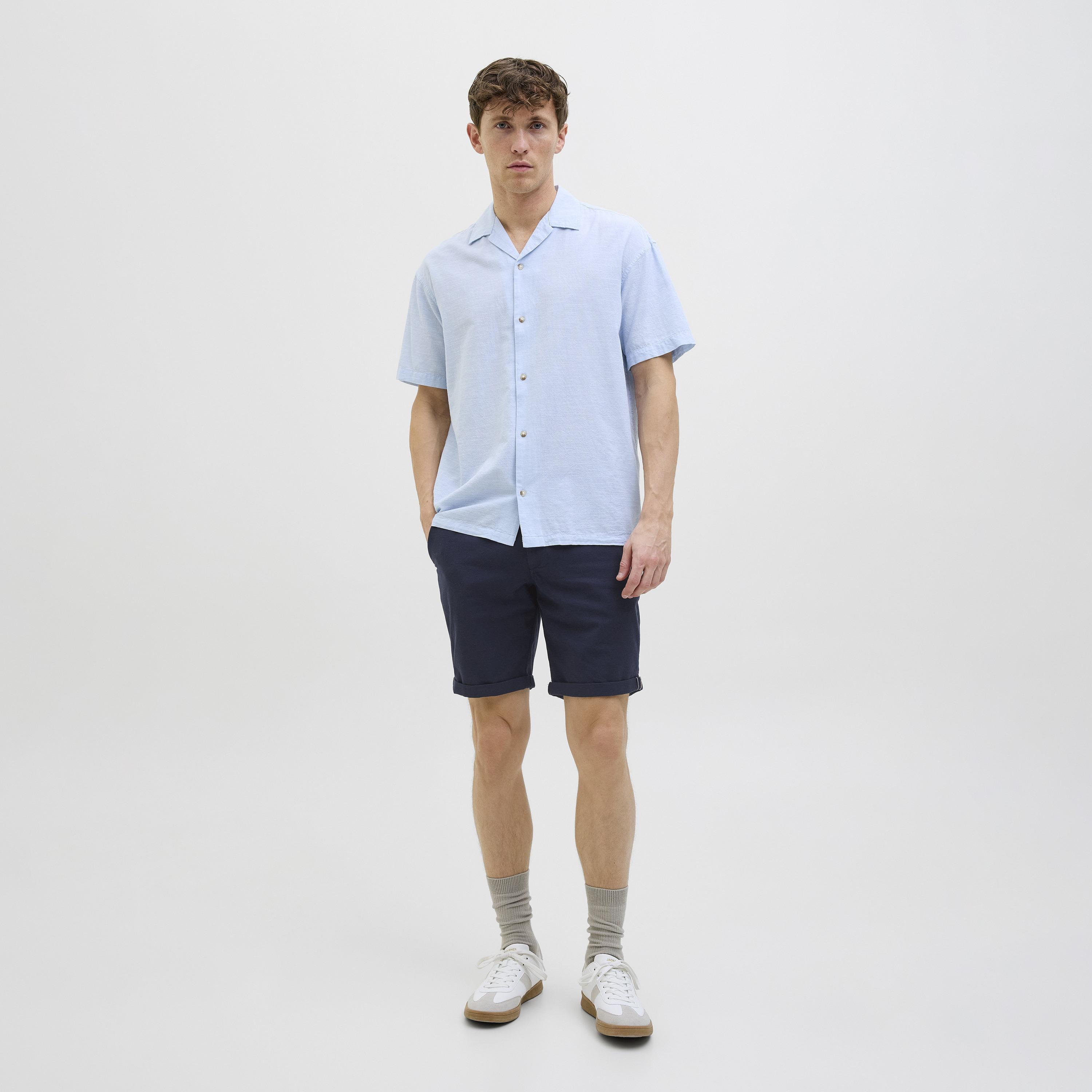Jack & Jones Plain Mid-Rise Button and Zip Fly Men's Chino Shorts-men-clothing-bottoms-shorts-image-10