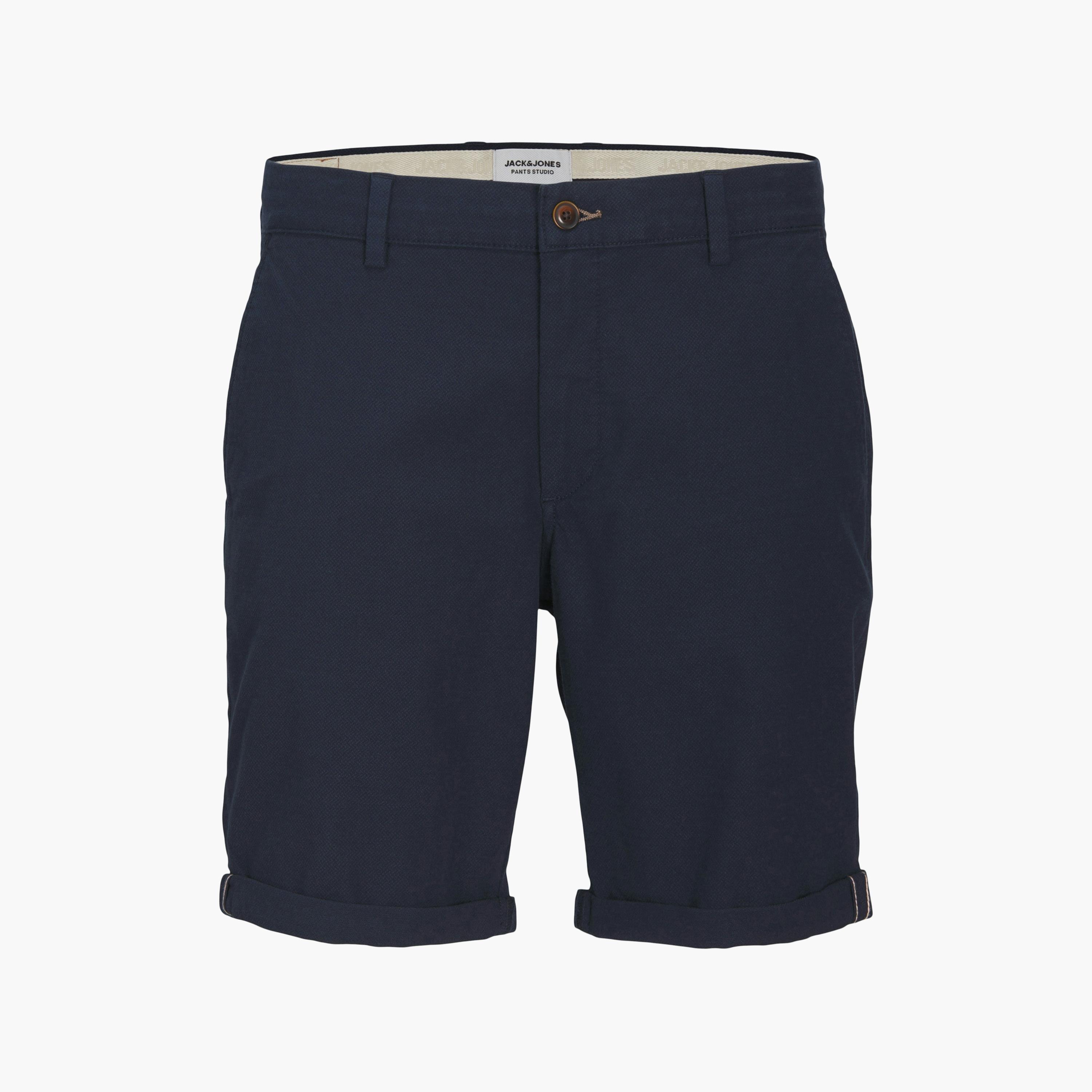 Jack & Jones Plain Mid-Rise Button and Zip Fly Men's Chino Shorts-men-clothing-bottoms-shorts-image-14