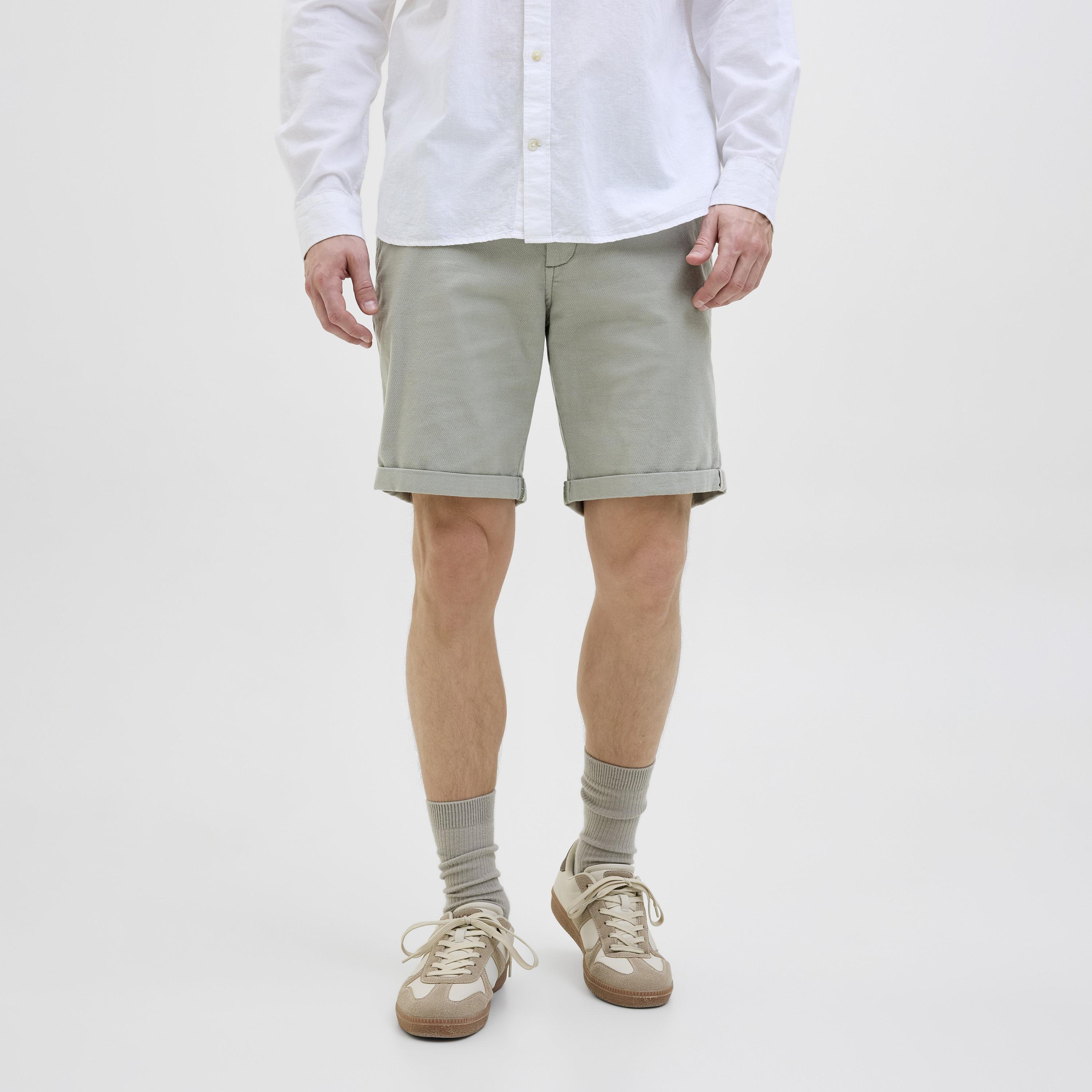 Jack & Jones Plain Mid-Rise Button and Zip Fly Men's Chino Shorts-men-clothing-bottoms-shorts-image-17