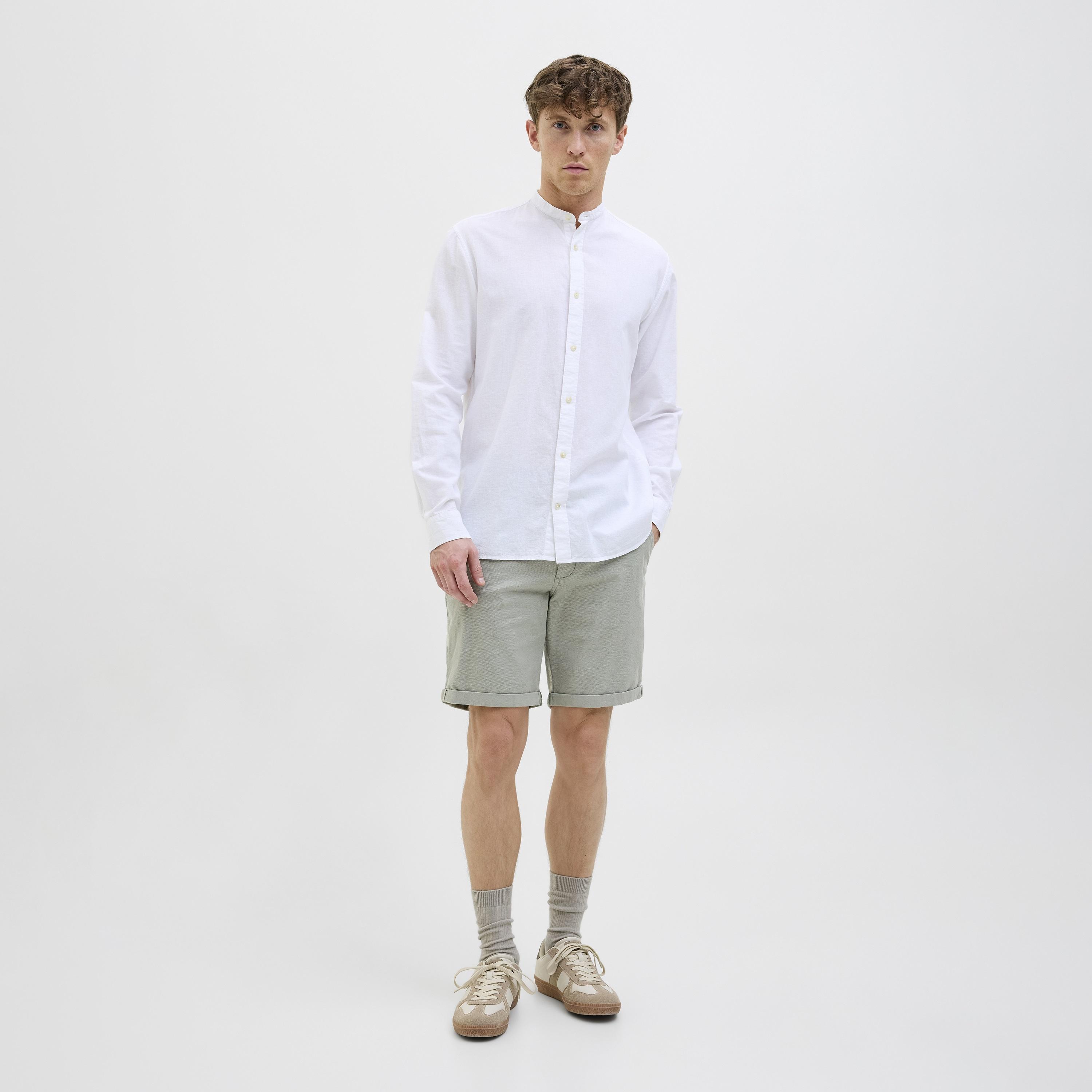 Jack & Jones Plain Mid-Rise Button and Zip Fly Men's Chino Shorts-men-clothing-bottoms-shorts-image-21