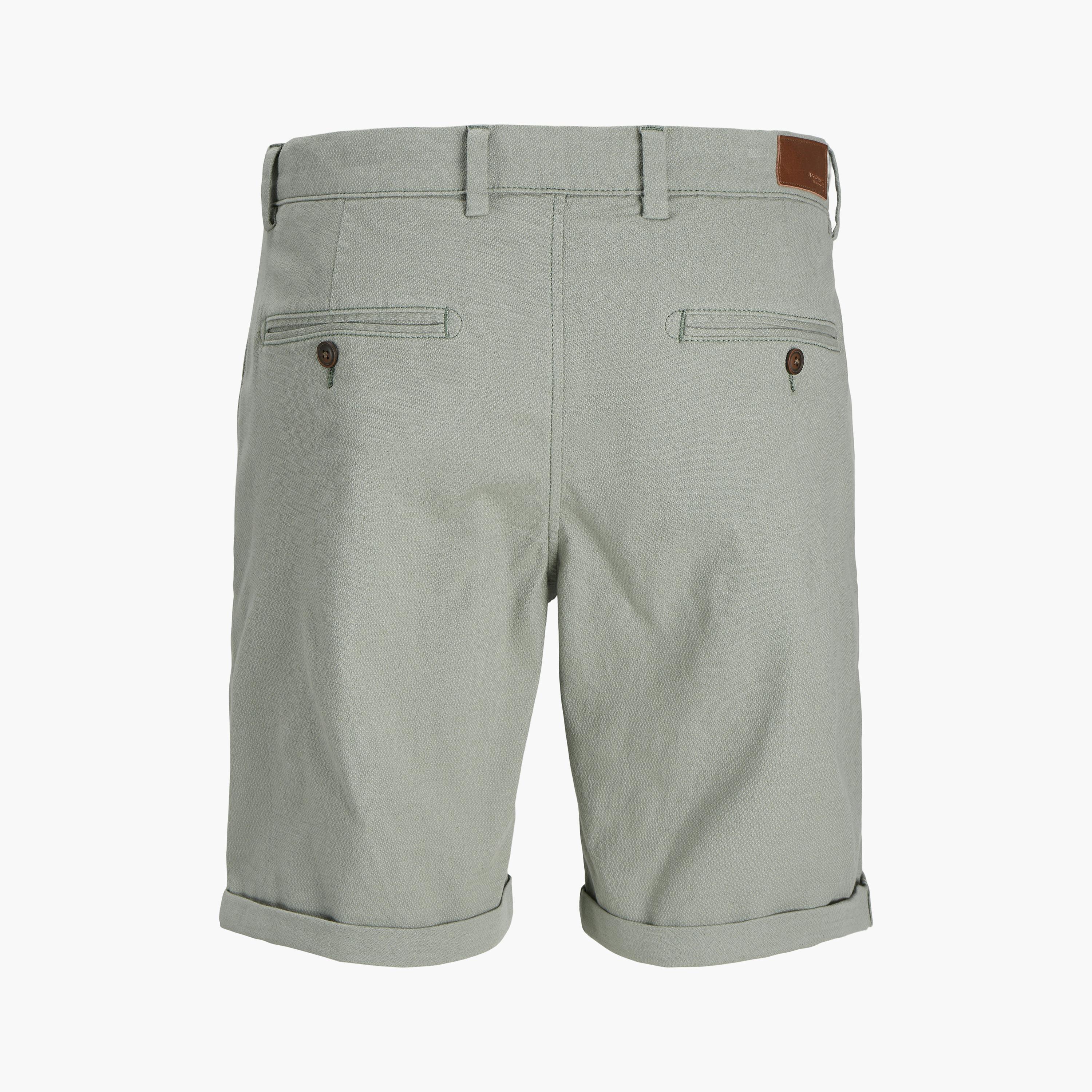 Jack & Jones Plain Mid-Rise Button and Zip Fly Men's Chino Shorts-men-clothing-bottoms-shorts-image-24