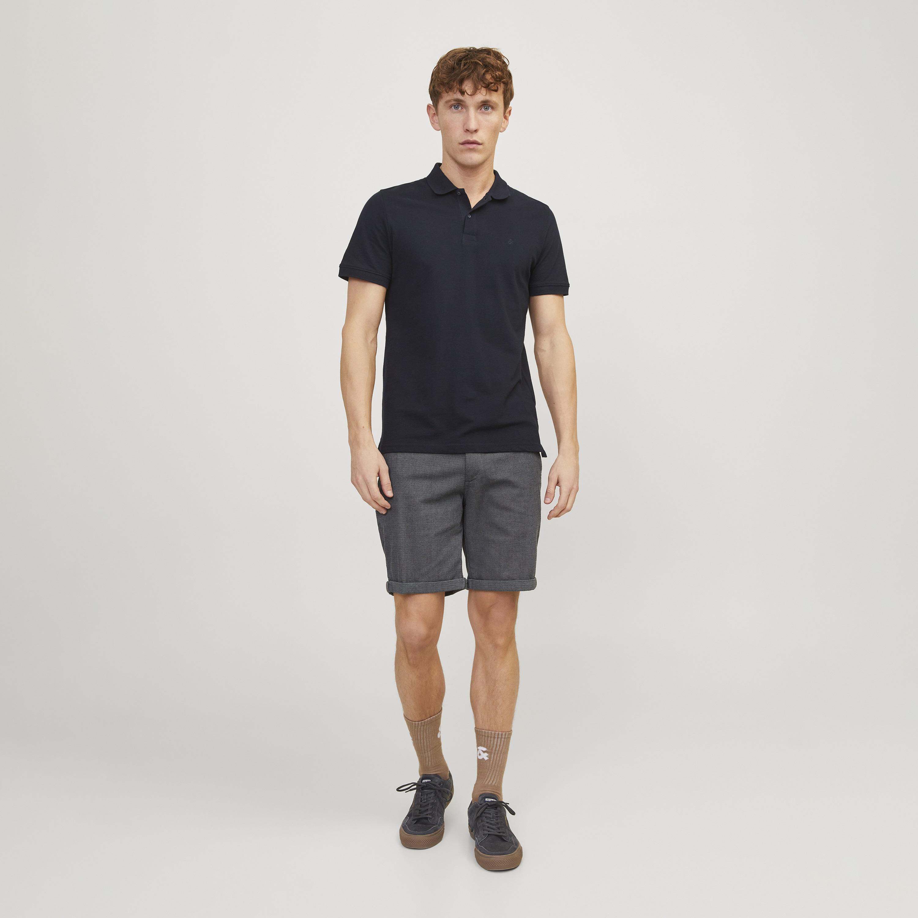 Jack & Jones Plain Mid-Rise Button and Zip Fly Men's Chino Shorts-men-clothing-bottoms-shorts-image-2