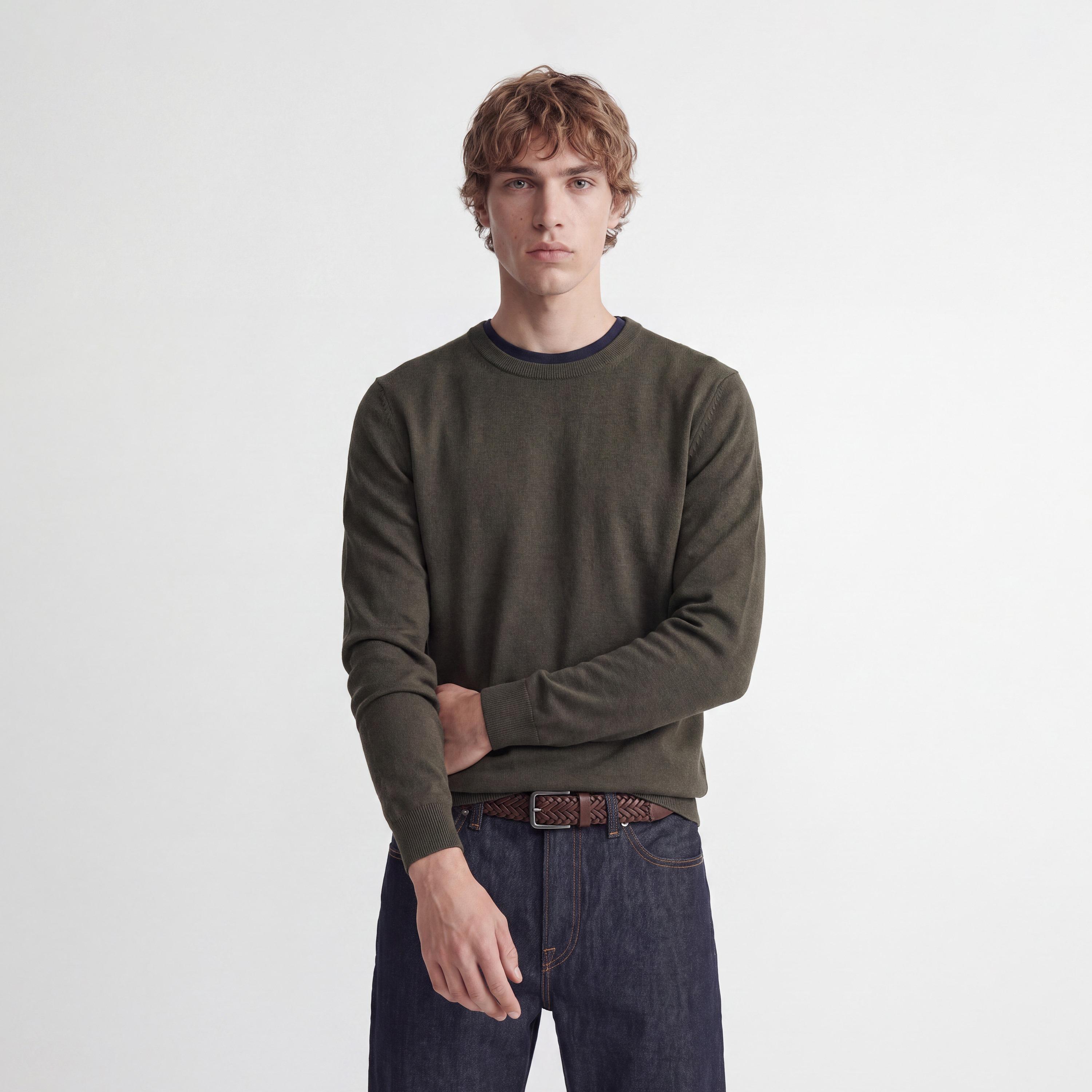بلوفر رجالي سادة برقبة مستديرة وأكمام طويلة من جاك آند جونز-men-clothing-sweatersandpullovers-image-5
