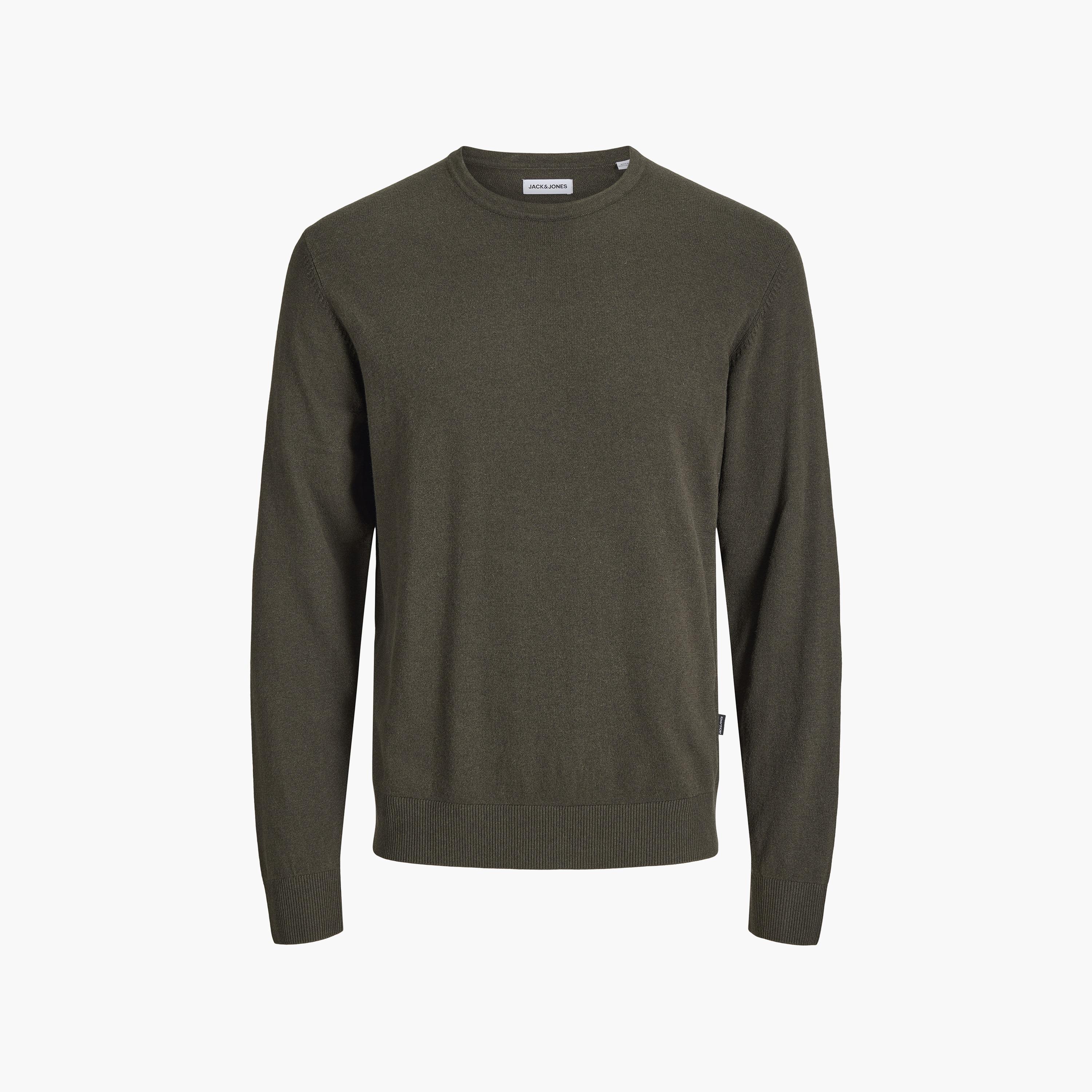 بلوفر رجالي سادة برقبة مستديرة وأكمام طويلة من جاك آند جونز-men-clothing-sweatersandpullovers-image-6