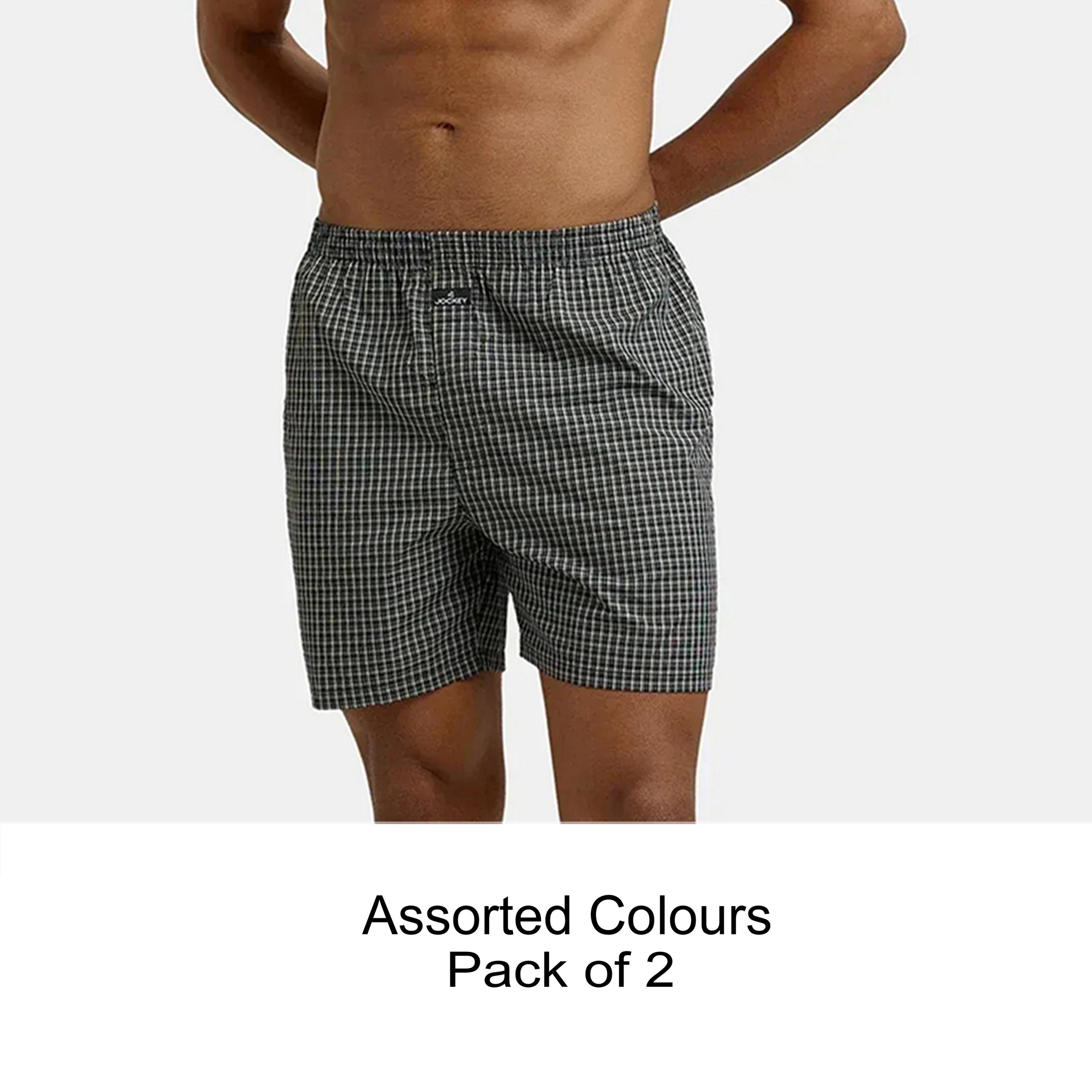 مجموعة متنوعة من 2 سروال داخلي رجالي بوكسر منقوشين من جوكي-men-clothing-bottoms-shorts-image-1