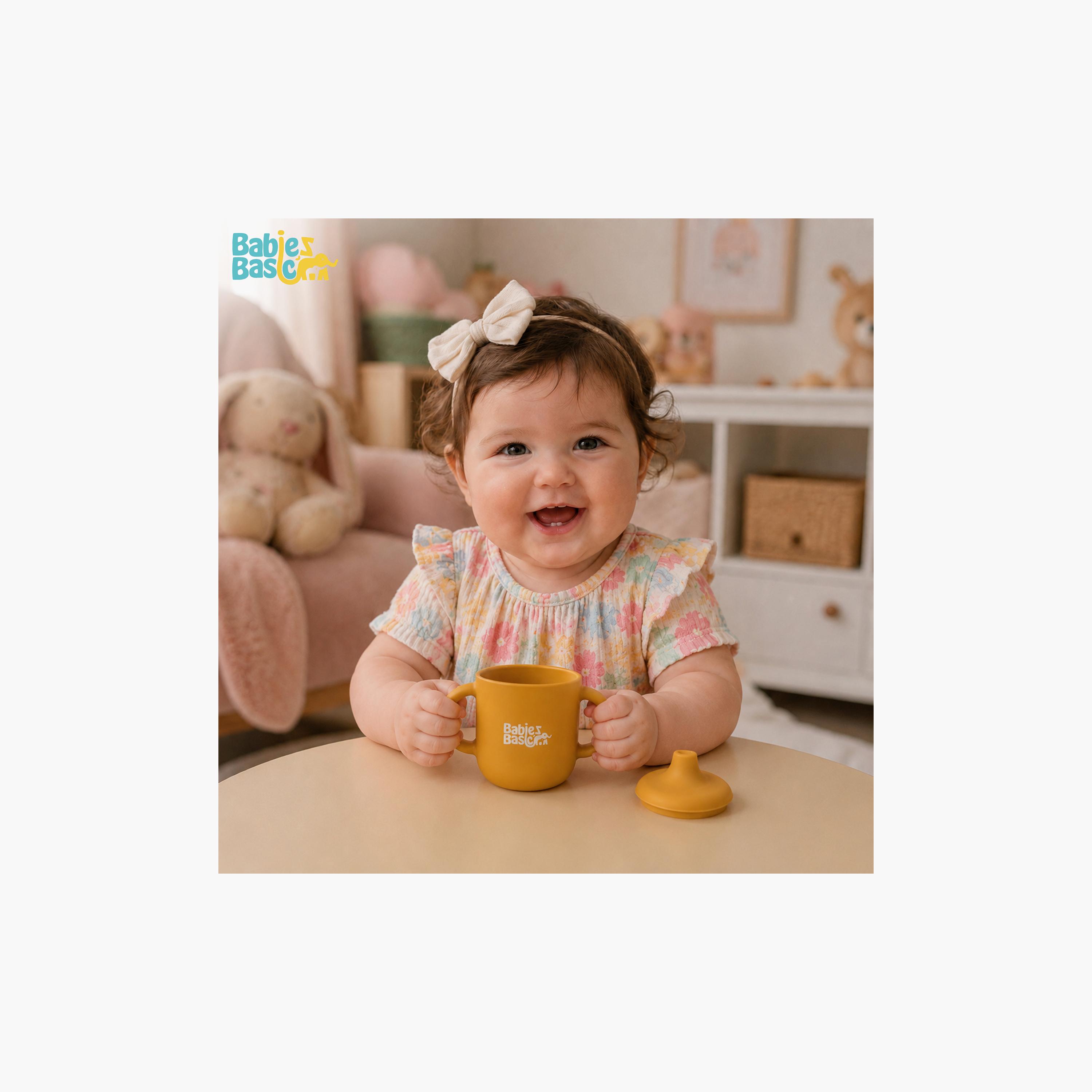 Babies Basic Silicone Trainer Cup with Handles - Stage 1 - 150 ml-baby-feeding-mealtimeessentials-image-3