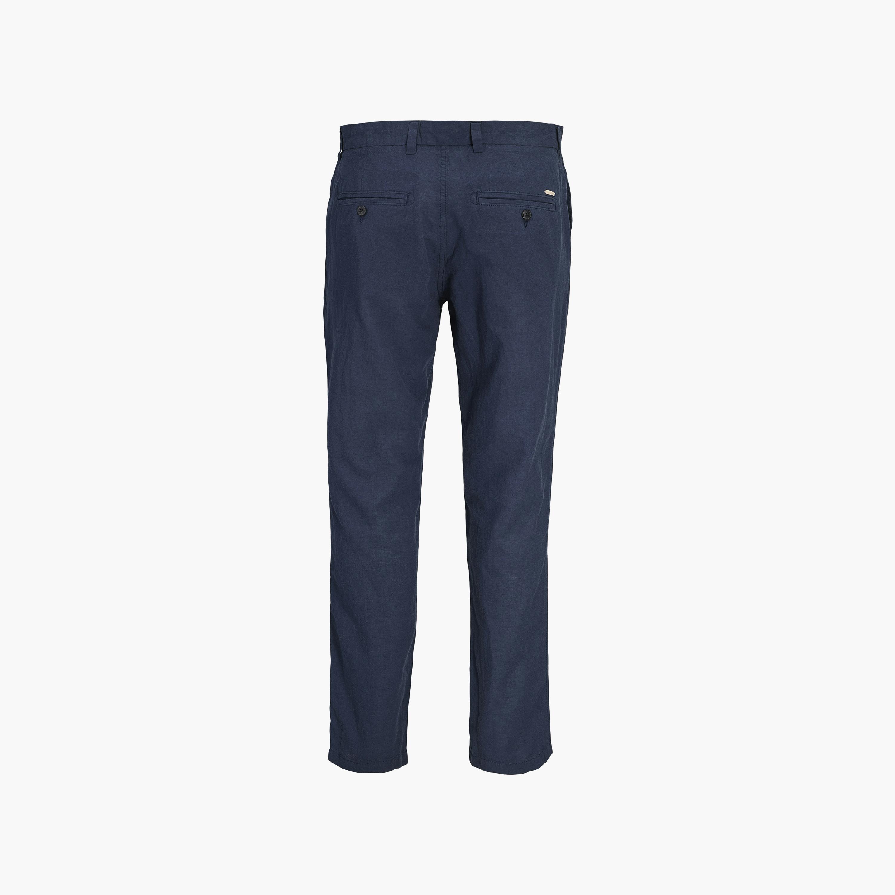 بنطلون تشينو رجالي بقصة مدببة (تاپيرد فيت) سادة بخصر متوسط الارتفاع من جاك آند جونز-men-clothing-bottoms-trousersandchinos-chinos-image-13