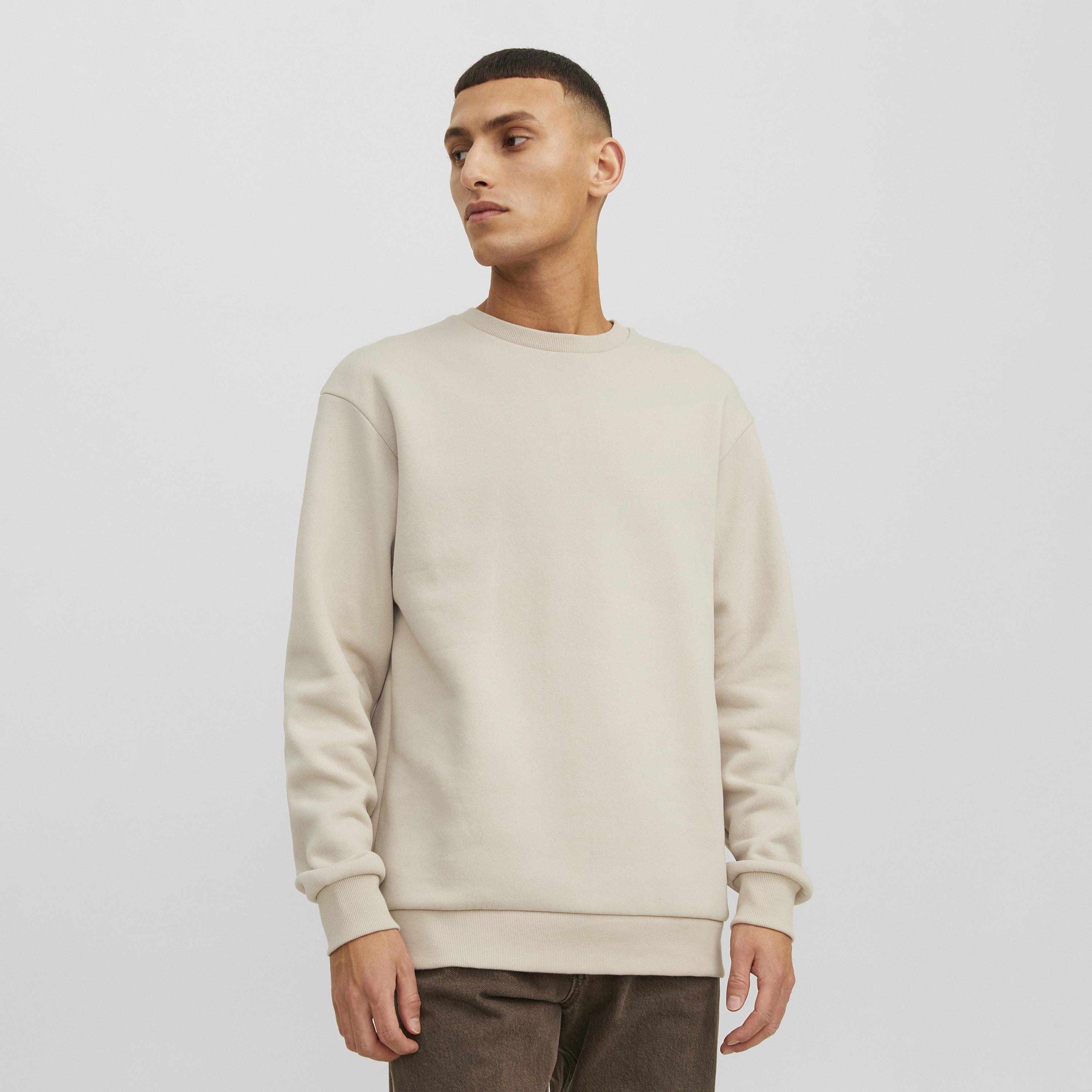Jack & Jones Plain Crew Neck Long Sleeves Men's Sweatshirt-men-winterwear-hoodiesandsweatshirts-image-1