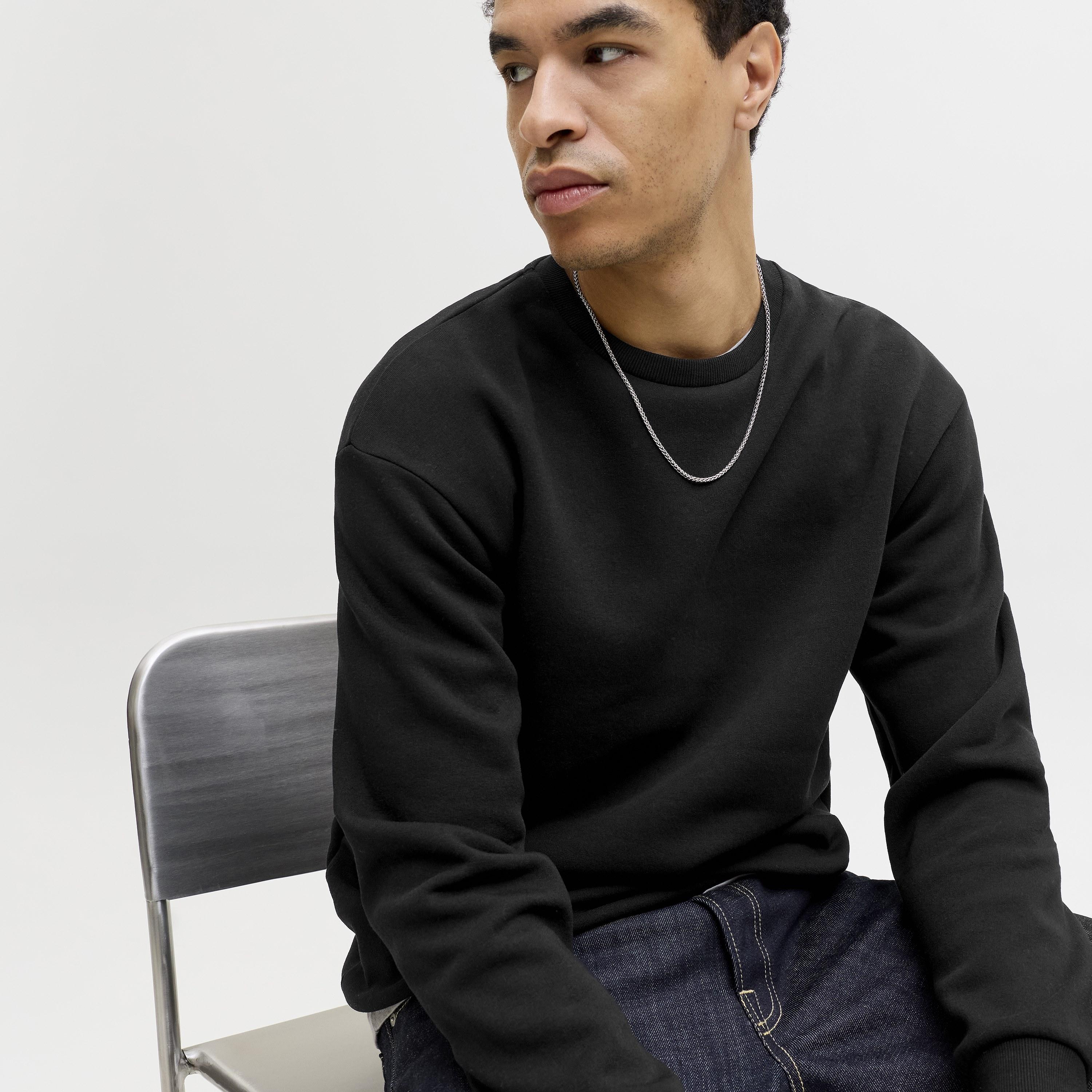 Jack & Jones Plain Crew Neck Long Sleeves Men's Sweatshirt-men-winterwear-hoodiesandsweatshirts-image-3