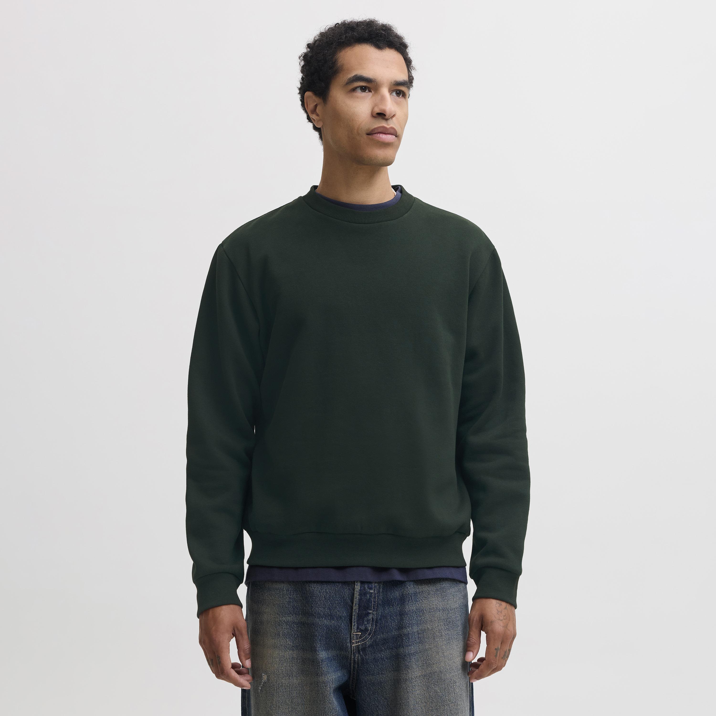 Jack & Jones Plain Crew Neck Long Sleeves Men's Sweatshirt-men-winterwear-hoodiesandsweatshirts-image-1