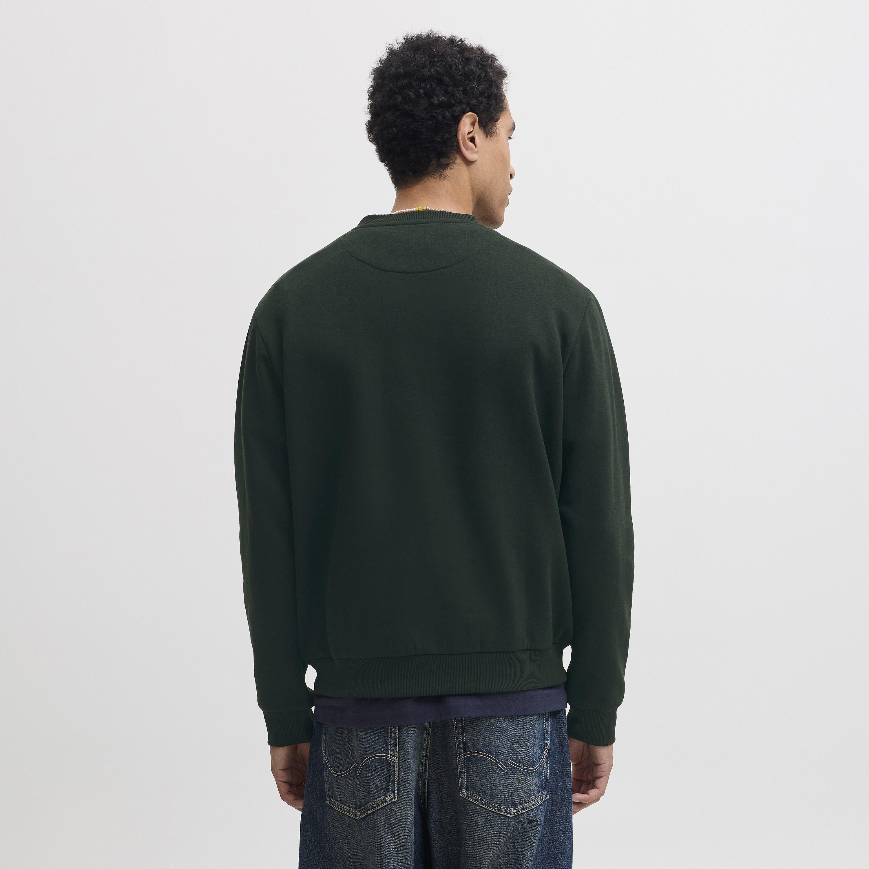 Jack & Jones Plain Crew Neck Long Sleeves Men's Sweatshirt-men-winterwear-hoodiesandsweatshirts-image-4